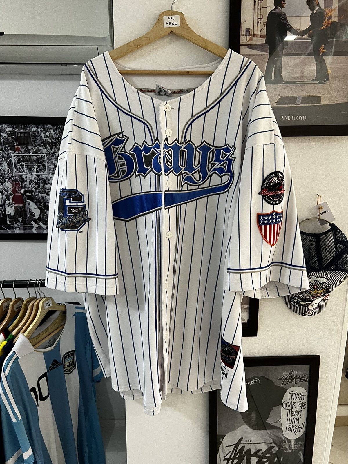 Image of Authentic Negro Leagues x Vintage Negro Leagues Basball Jersey in White, Men's (Size 2XL)