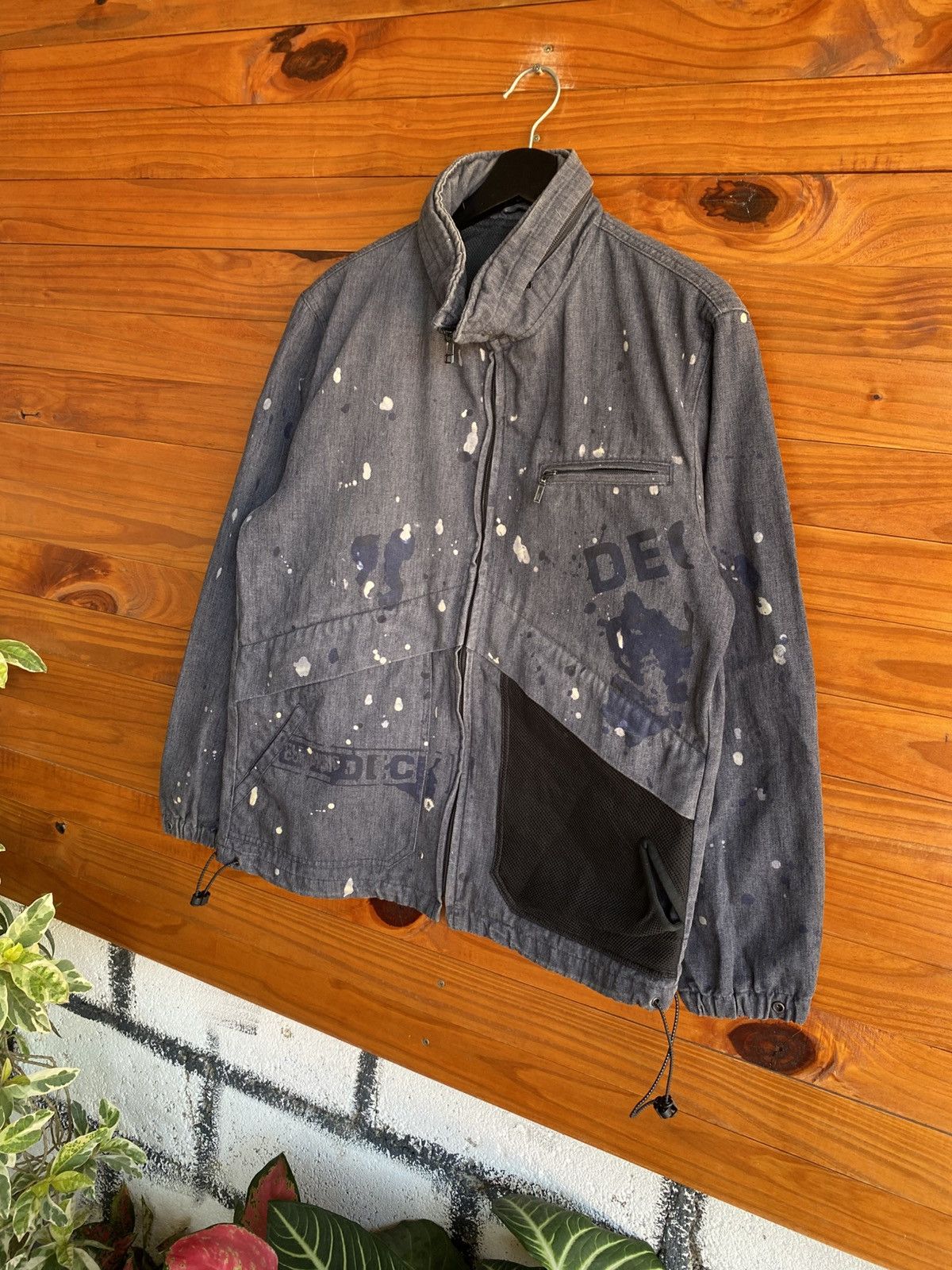 ABAHOUSE Vintage ABAHOUSE Paint Splatter Work Jacket Grey Streetwear Size US M / EU 48-50 / 2 - 4 Thumbnail