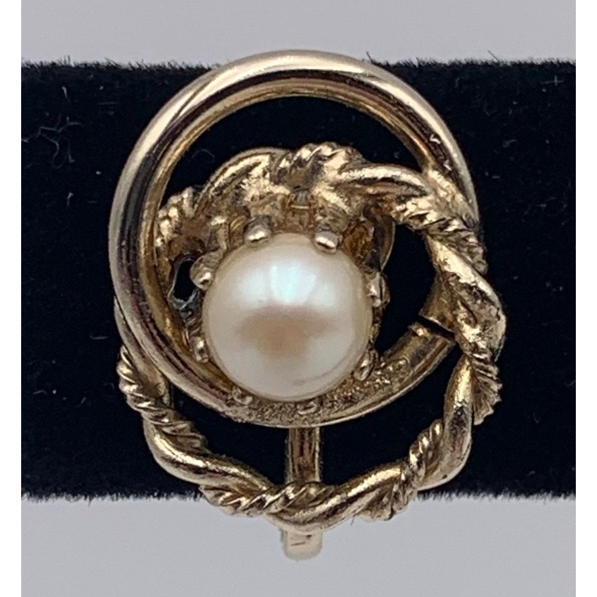 Other Earrings Gold Hoops Pearl Screw Back Vintage READ Size ONE SIZE - 6 Thumbnail