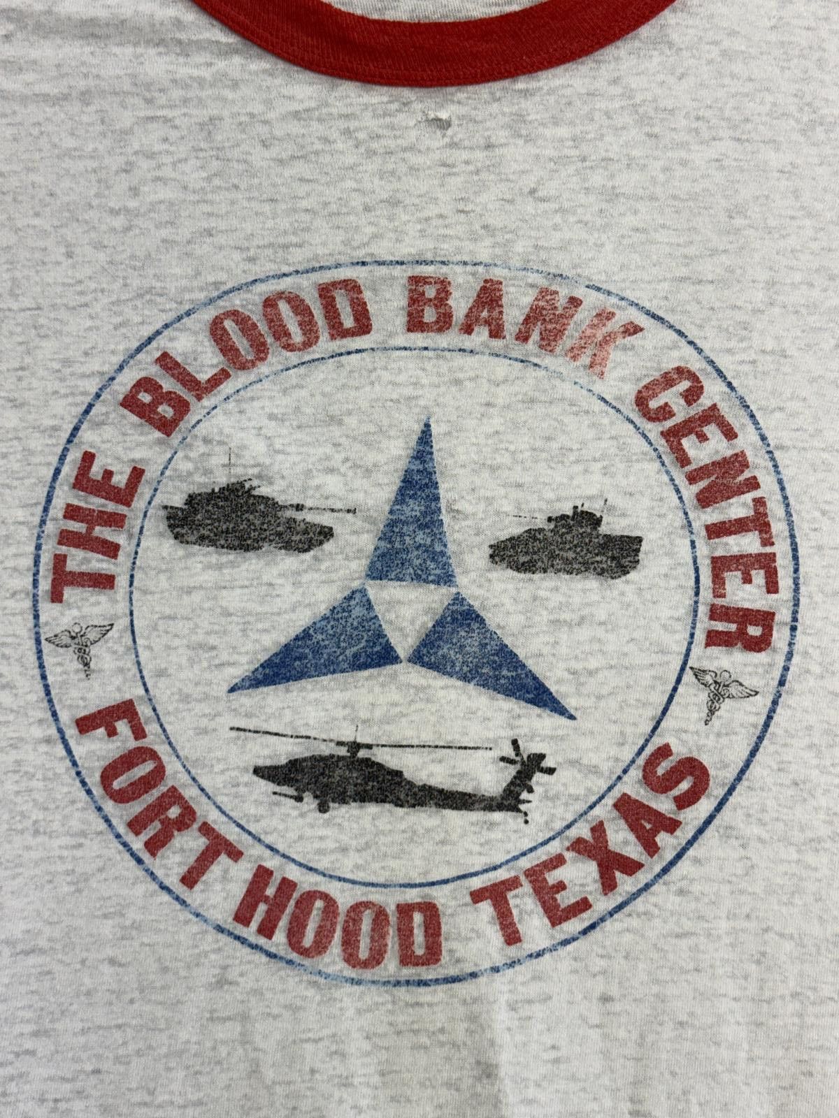 Other Vintage Paper Thing Ringer Tshirt Ford Hood TX Blood Bank XL Size US XL / EU 56 / 4 - 3 Thumbnail