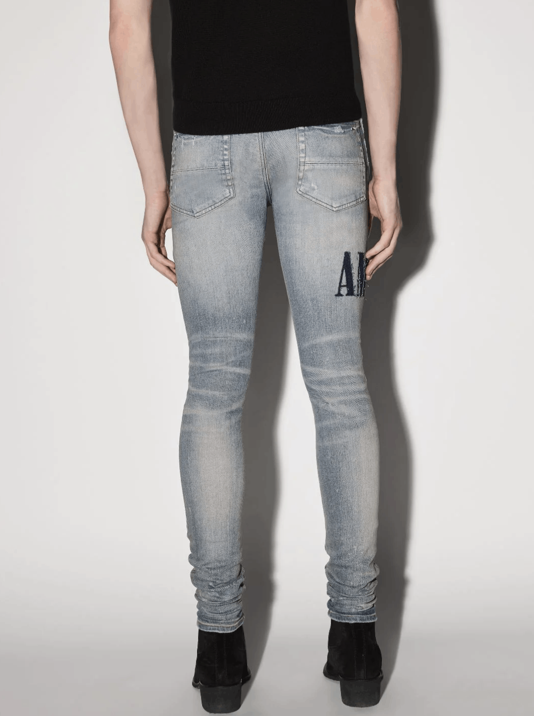 Amiri DENIM APPLIQUE LOGO JEAN - CLAY INDIGO Size US 34 / EU 50 - 3 Thumbnail