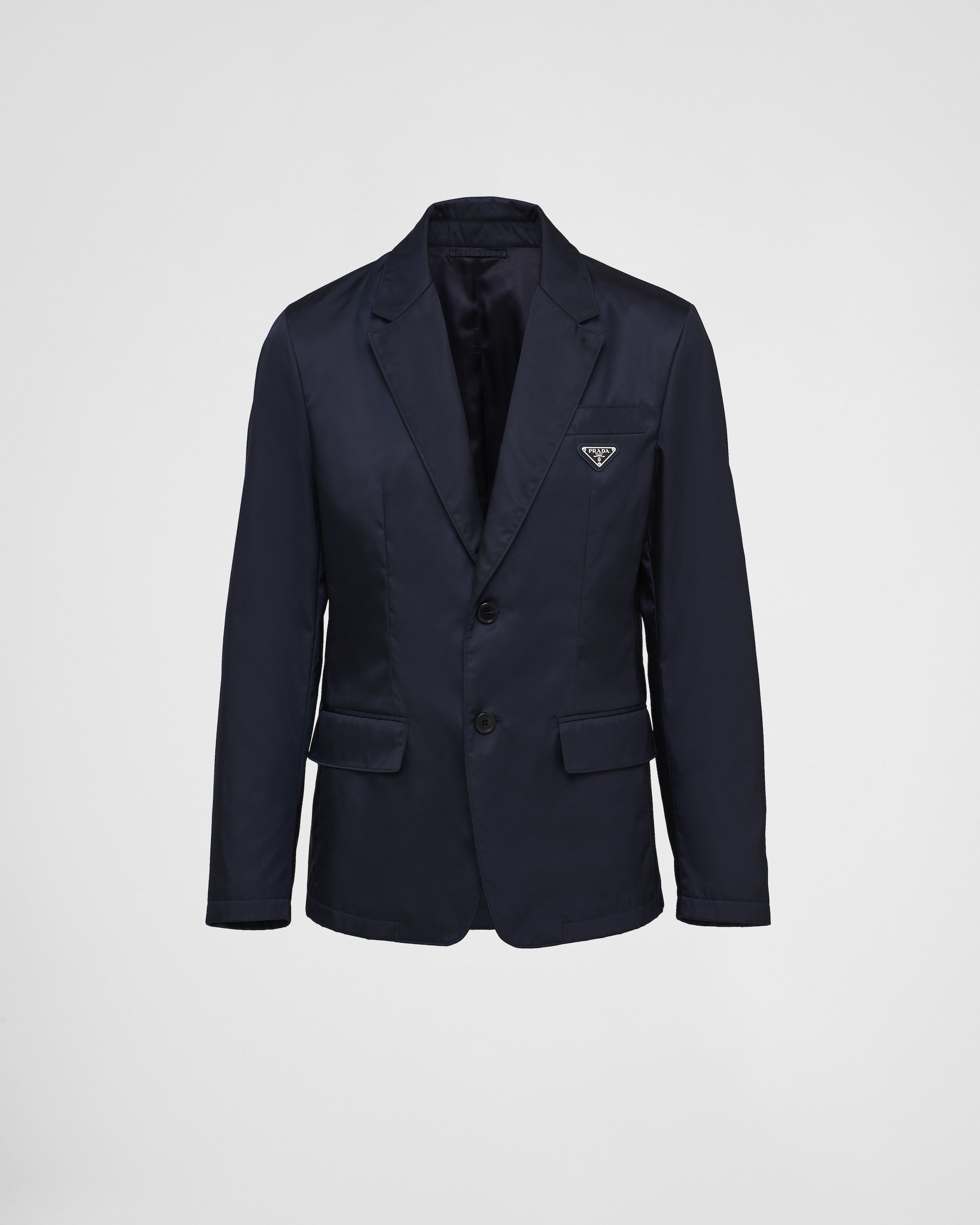 Prada Re-Nylon single-breasted jacket blazer in navy Size US L / EU 52-54 / 3 - 1 Thumbnail