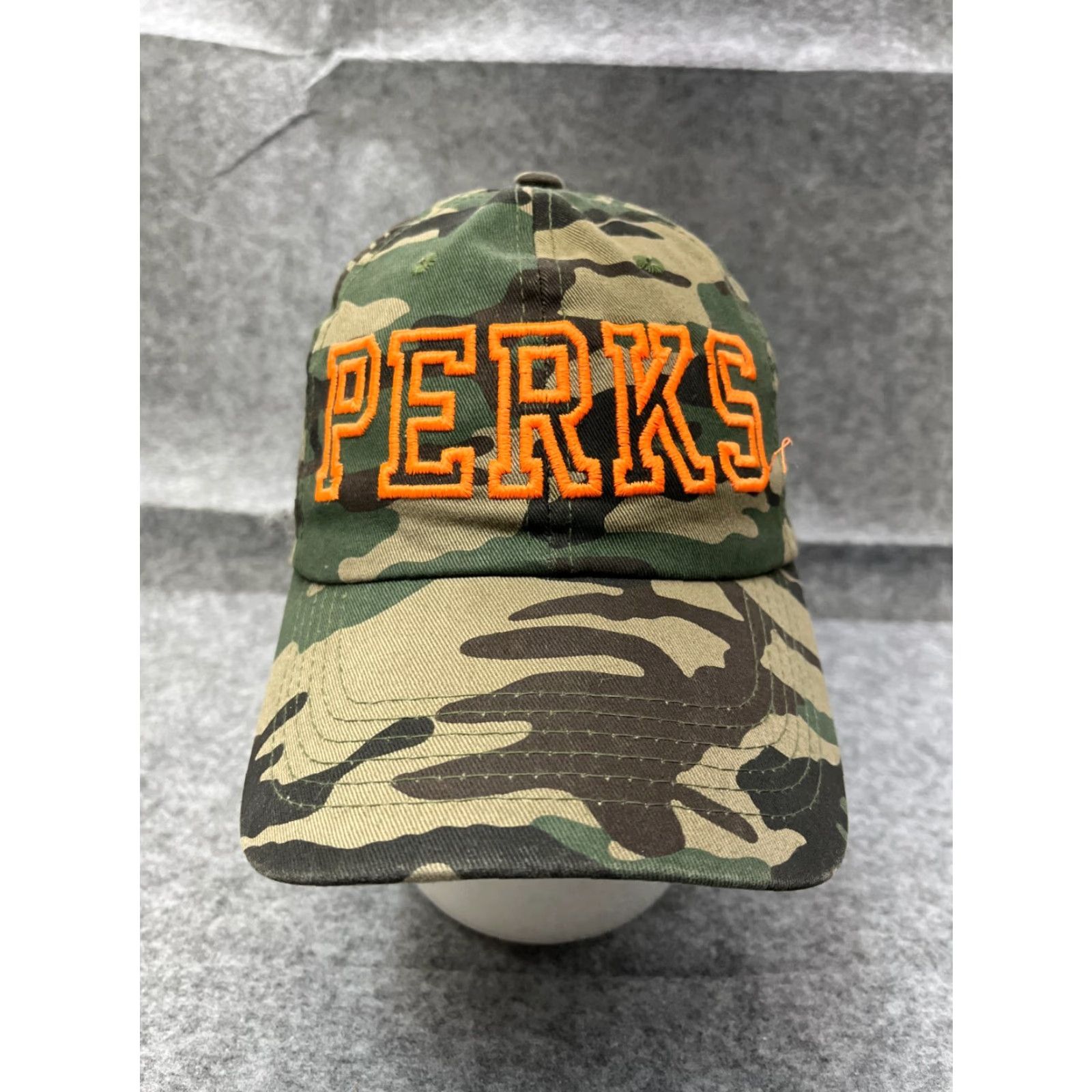 Vintage Ethos Hat Cap Adjustable One Size Orange Green Camo 100% Cotton Men Baseball Cap Size ONE SIZE - 2 Thumbnail