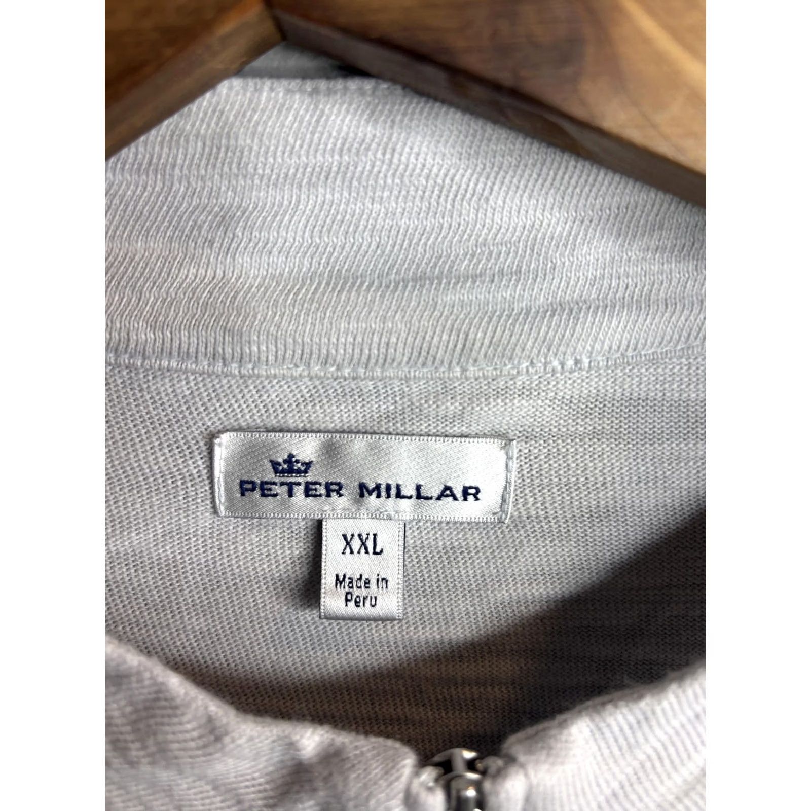 Peter Millar Peter Millar Sweater Mens 2XL Gray 1/4 Zip Mock Neck Lightweight Pullover Knit Long Sleeve Casual Regular Mens Size US XXL / EU 58 / 5 - 3 Thumbnail