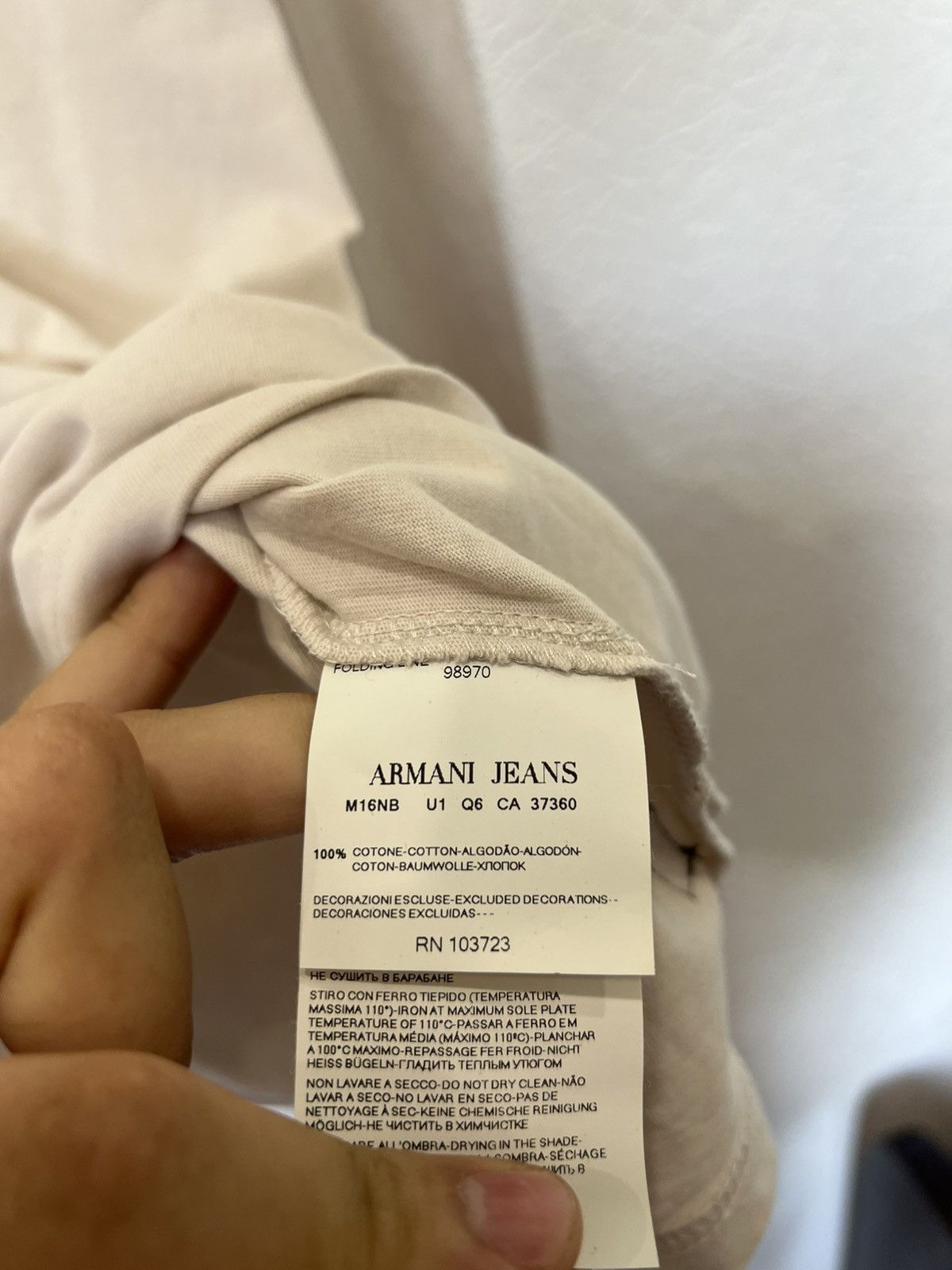 Armani Armani Jeans Beige Polo Sweatshirt Shirt Classic Size US L / EU 52-54 / 3 - 6 Thumbnail