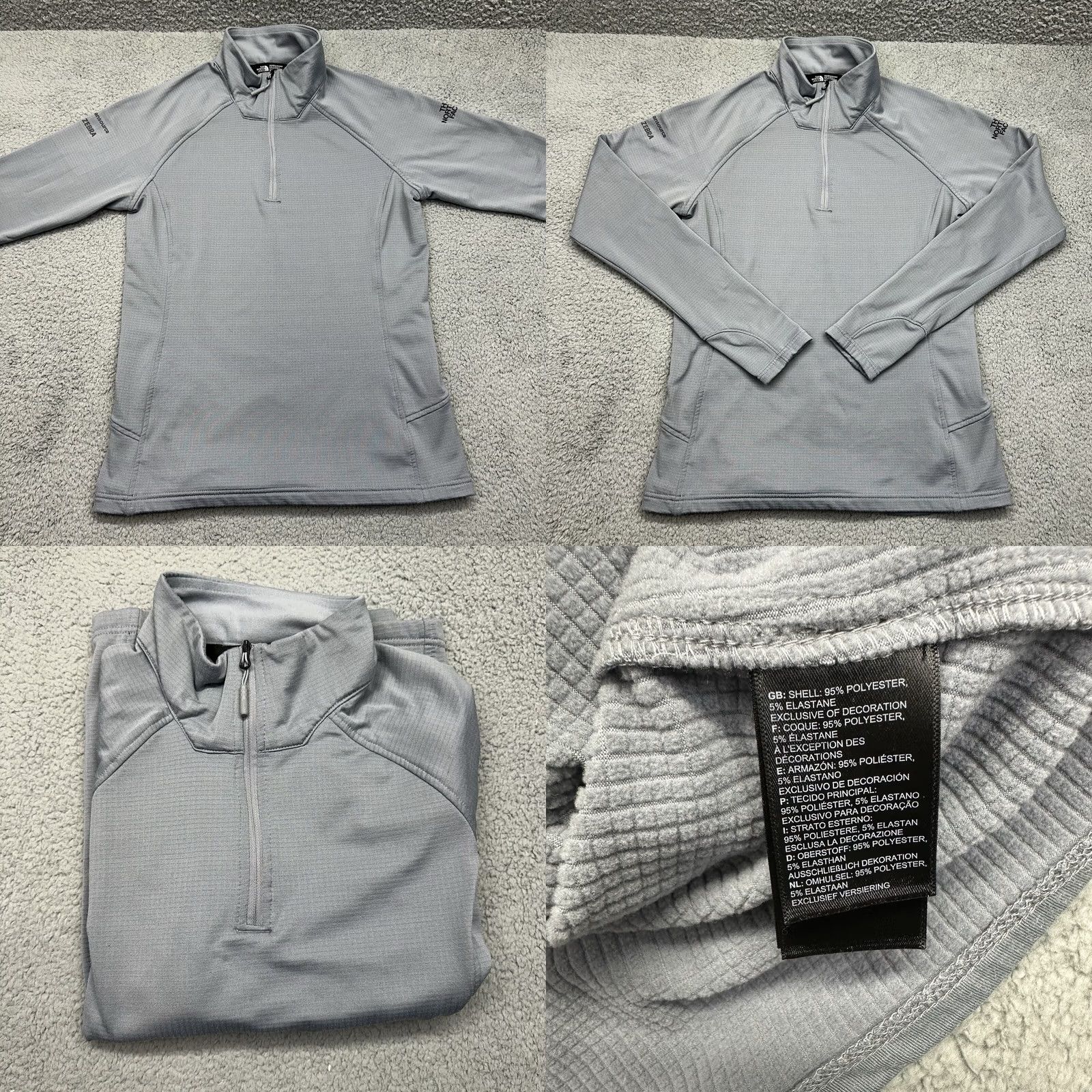 The North Face North Face Fleece Pullover Womens Medium Gray 1/4 Zip NF0A47FC ZEBRA scansource Size M / US 6-8 / IT 42-44 - 9 Thumbnail