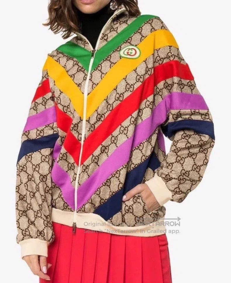 Gucci Gucci Colour block striped logo jacquard full print cotton Size US XS / EU 42 / 0 - 8 Thumbnail