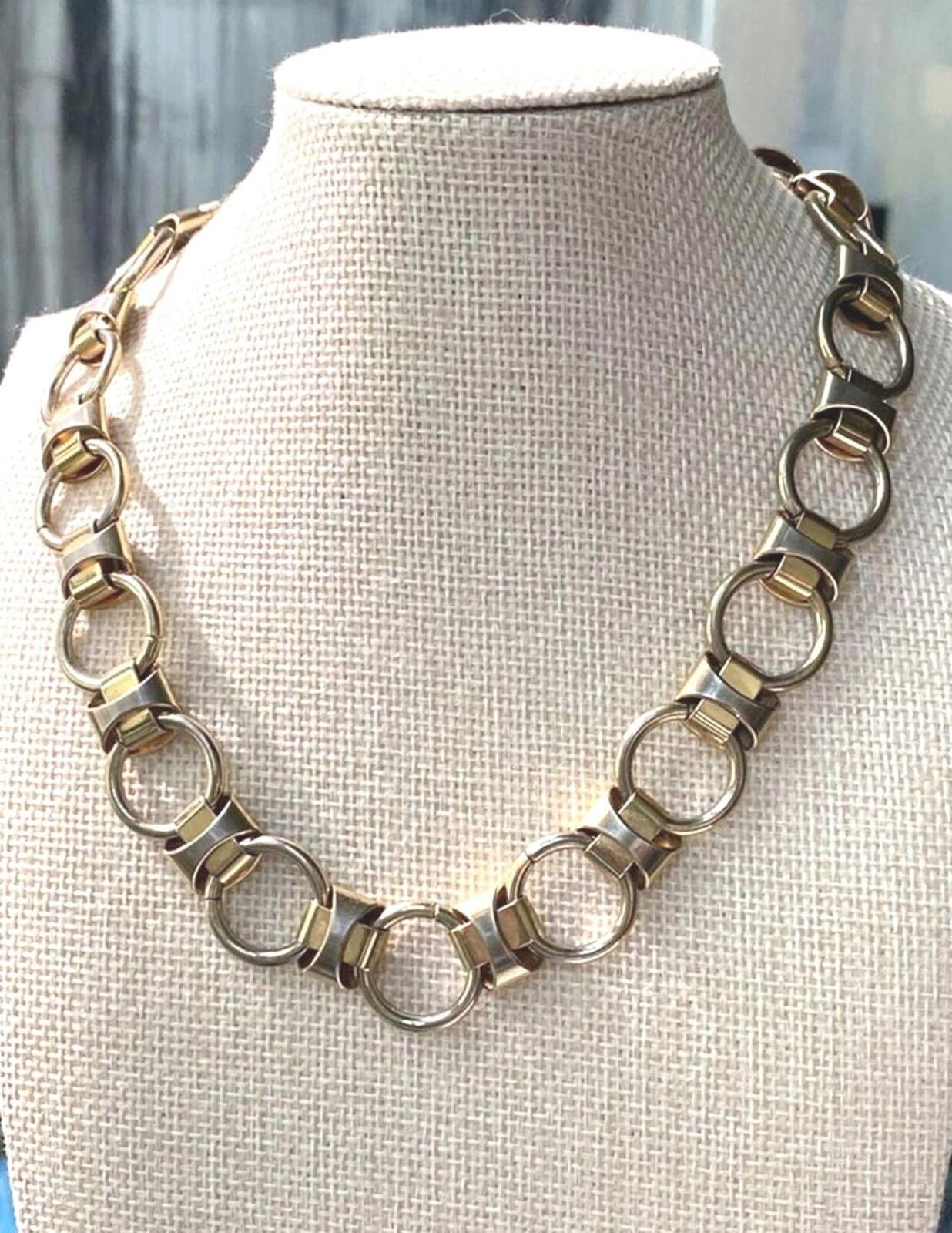Other Vintage Donald Stannard Gold Tone Link Necklace Signed Rare Size ONE SIZE - 2 Thumbnail