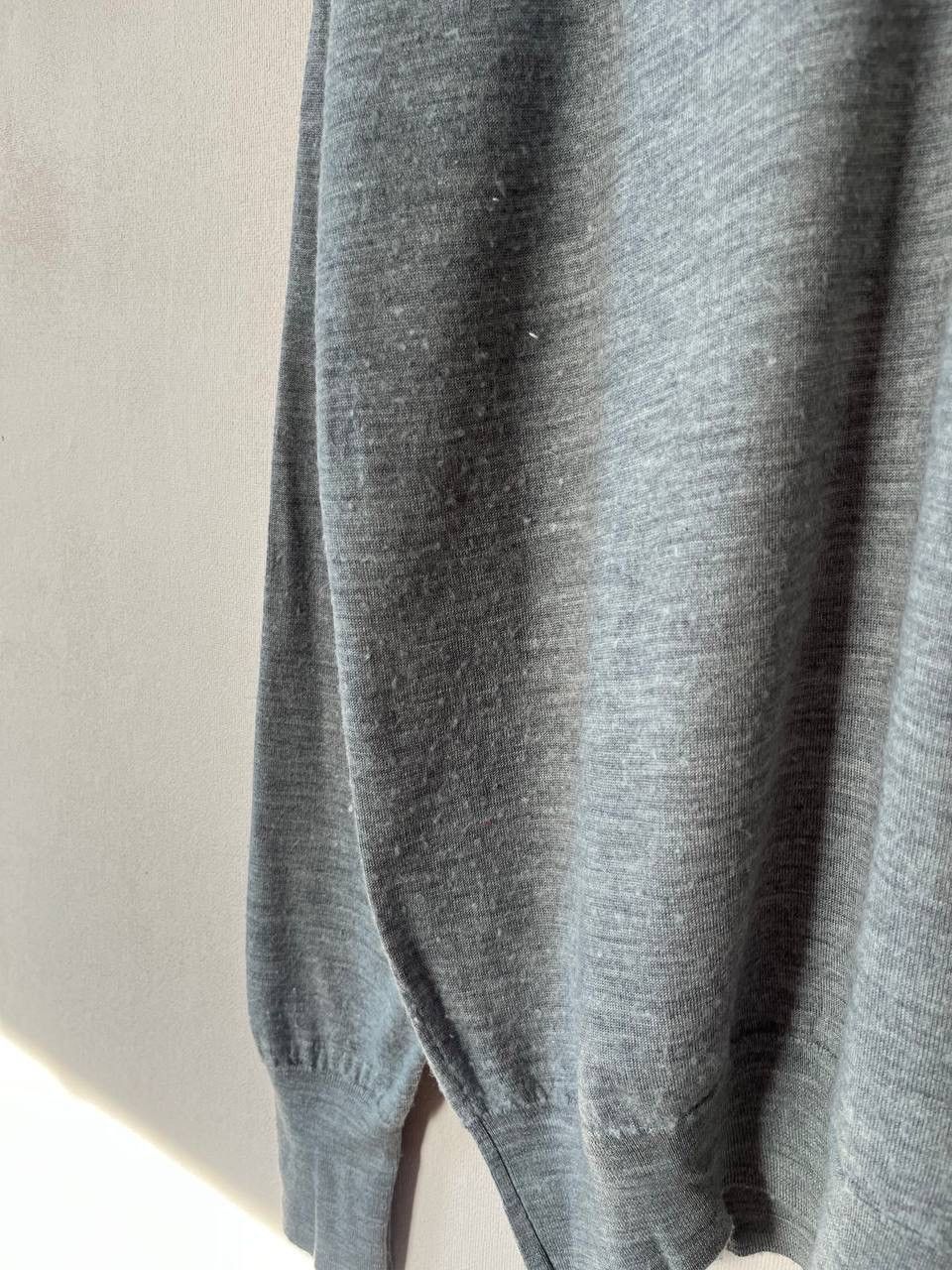 John Smedley John Smedley Gray Wool Knit Pullover Sweater Collared Button Size US L / EU 52-54 / 3 - 5 Thumbnail