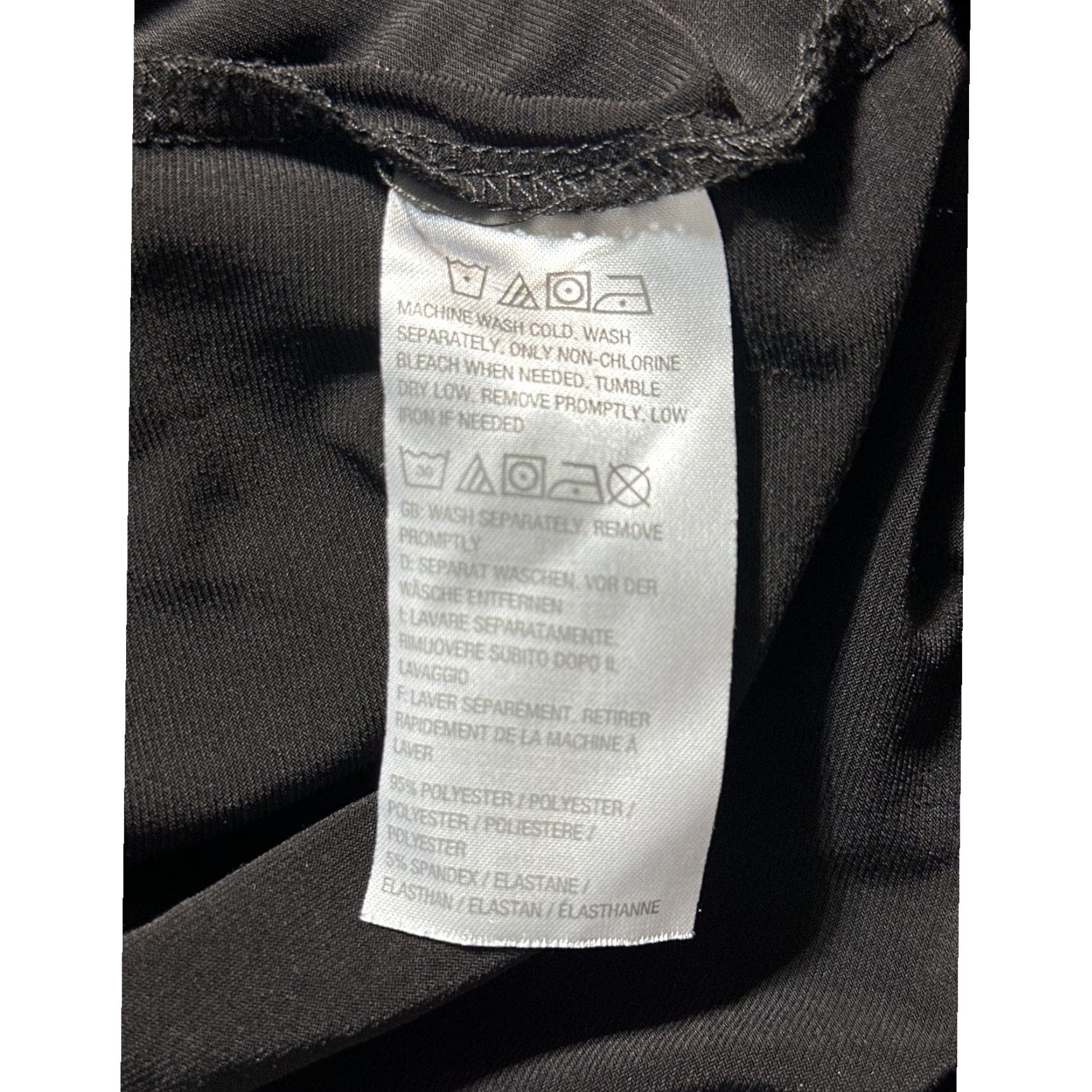 Vintage Susan Graver Blouse L Casual Women Round Neck Short Sleeve Solid Jersey Polyester Blend Black Vintage No Size L / US 10 / IT 46 - 6 Thumbnail