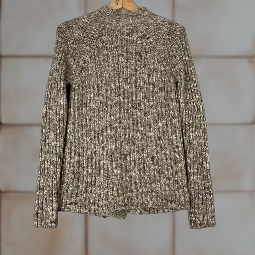Vintage VINTAGE RuffHewn Cardigan Sweater Womens Small Brown Wool Blend Toggle Rib Knit Chunky Size S / US 4 / IT 40 - 1 Thumbnail