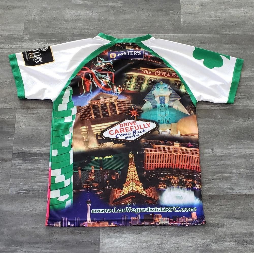 Designer White Las Vegas Irish Professional Rugby Jersey Size US M / EU 48-50 / 2 - 2 Thumbnail