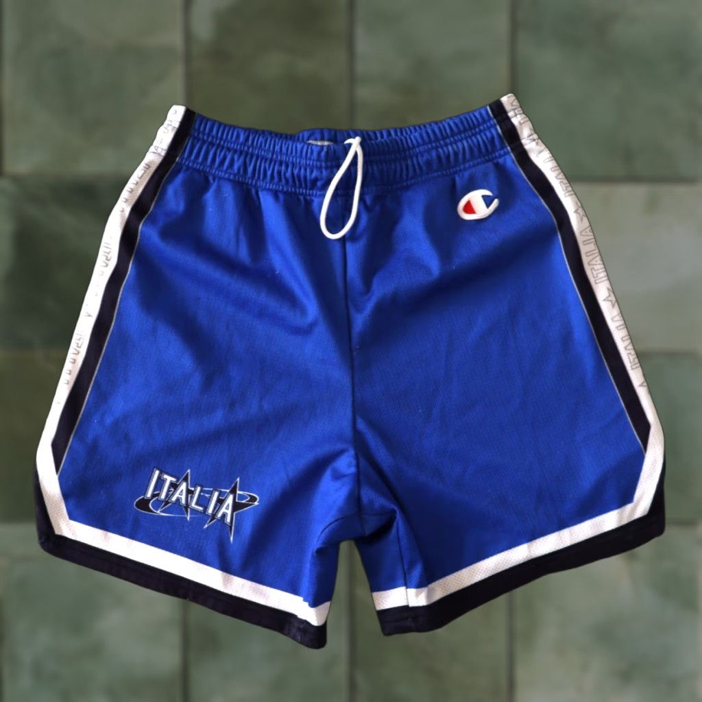 Champion CHAMPION ITALIA ITALY NATIONAL TEAM BASKETBALL SHORTS BLUE VINTAGE 90-Y2K SHORTS S Men XS? Size US 29 - 1 Thumbnail