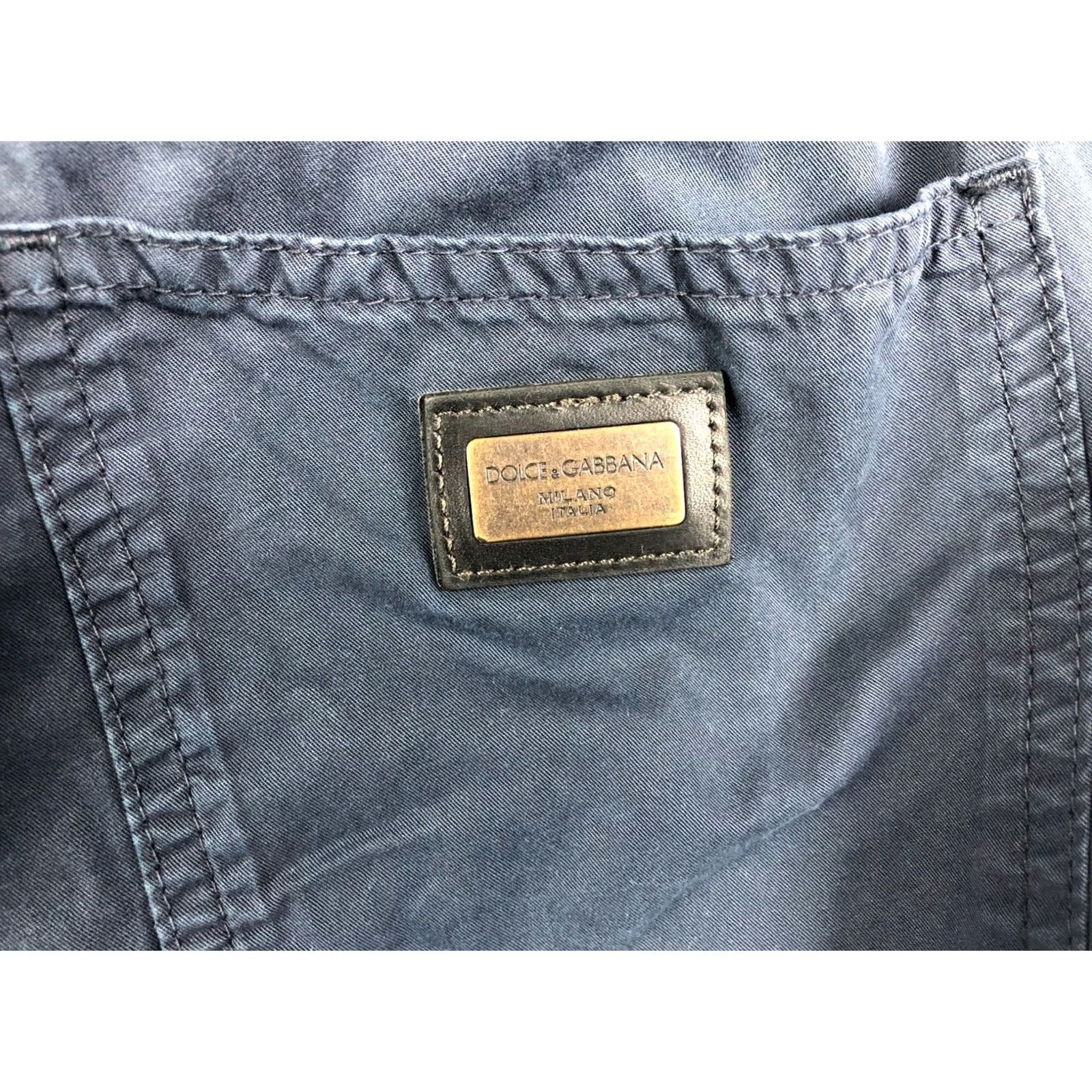 Dolce & Gabbana Dolce&Gabbana Pants Dark Blue Size 50 Cotton Chino Regular Tapered Mens Classic Front Flat Front Pockets Logo Casual Vintage No Size US 34 / EU 50 - 6 Thumbnail