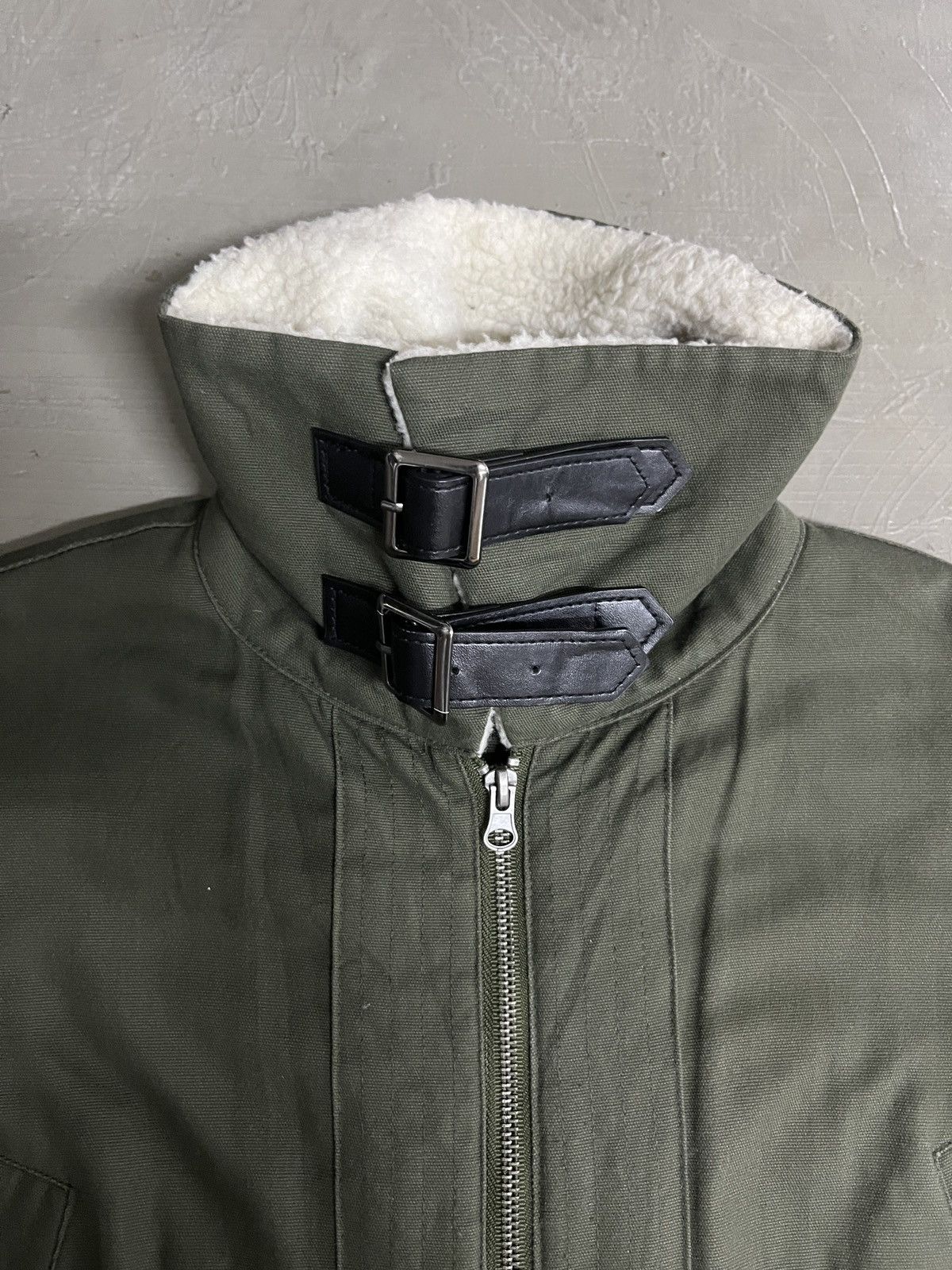 Vintage MonoMart Japan Acne Studios Style Military Shearling Jacket Size US L / EU 52-54 / 3 - 6 Thumbnail