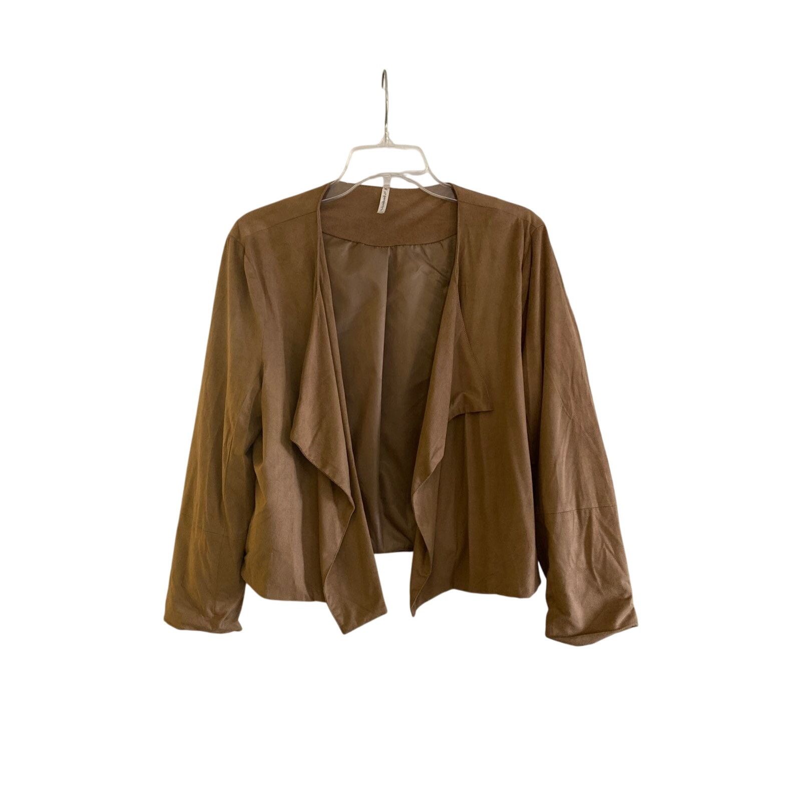 Passport Faux Suede Open Drape Jacket Size L / US 10 / IT 46 - 1 Thumbnail