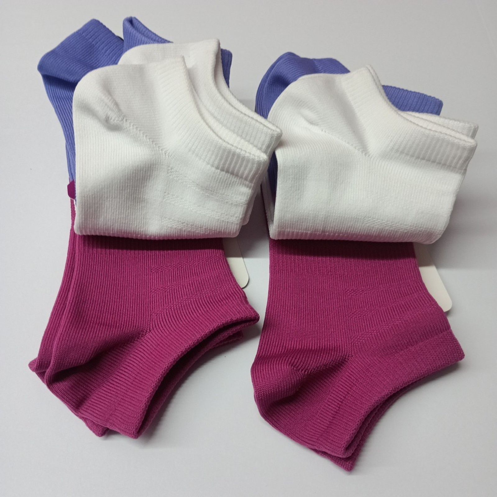 Hanes Hanes No Show Socks 6 Pairs Women Size 5-9 Assorted Seamless Size ONE SIZE - 3 Thumbnail