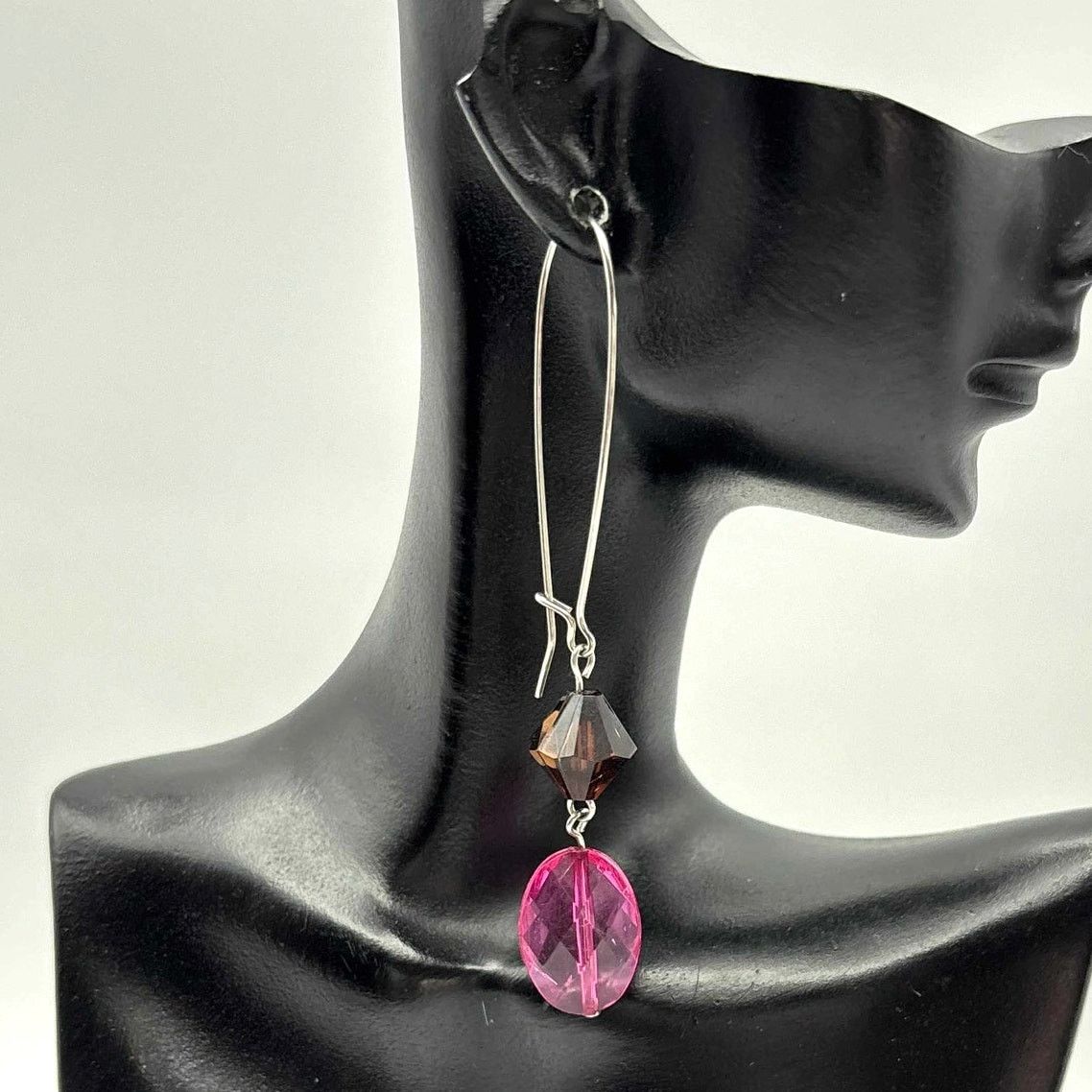 Maurice Lacroix Purple & Brown Maurices Drop Earrings Size ONE SIZE - 1 Thumbnail
