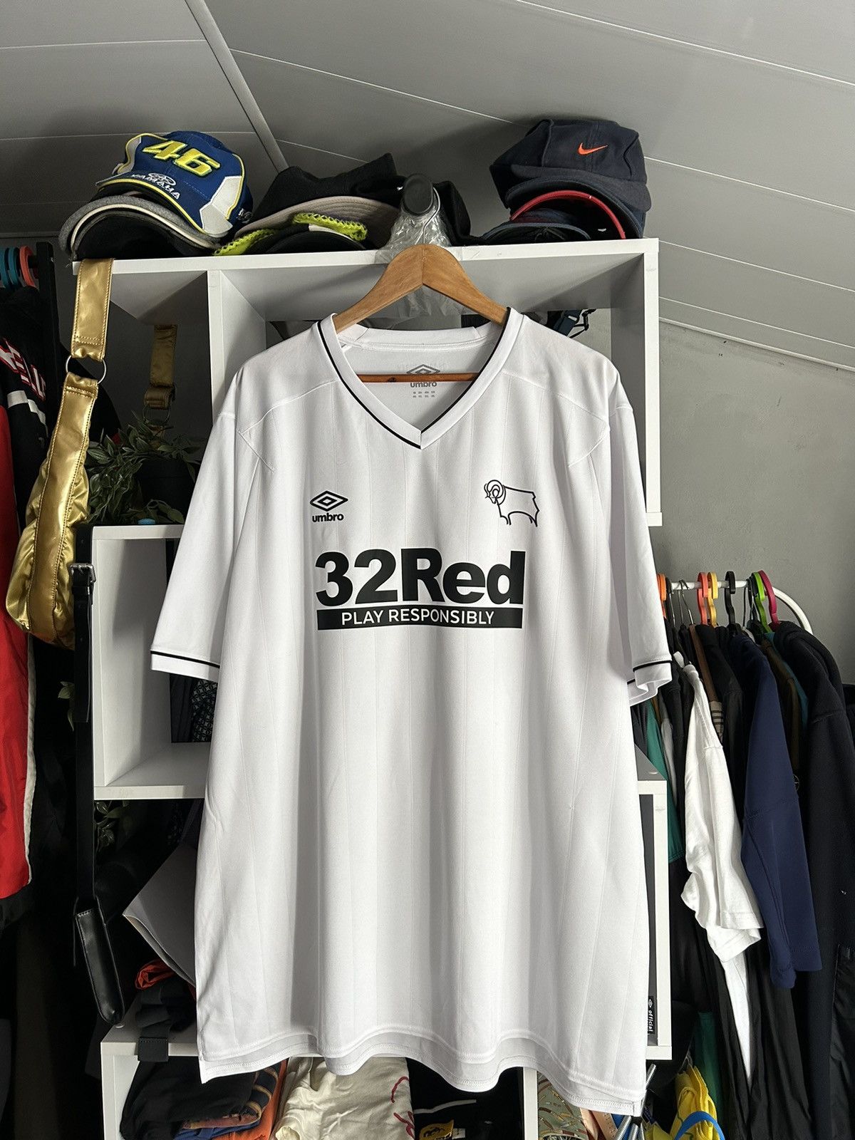 Umbro Derby County 2020 - 2021 Umbro Home Football Shirt Jersey Size US XXL / EU 58 / 5 - 1 Thumbnail