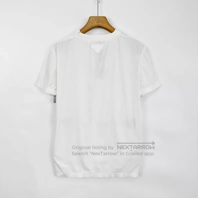 Prada Prada White back triangle logo short-sleeved T-shirt Size XS / US 0-2 / IT 36-38 - 2 Thumbnail