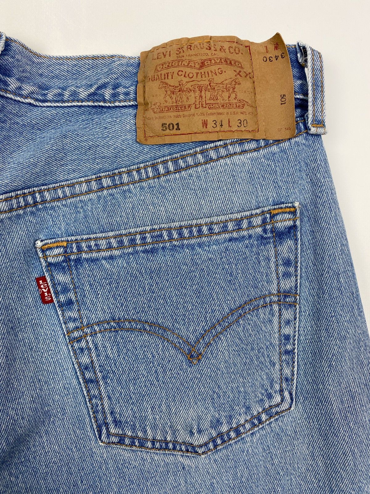 Levi's 2000’s Vintage Levi’s 501 Made in USA Blue Denim Pants 33X30 Size US 33 - 10 Thumbnail