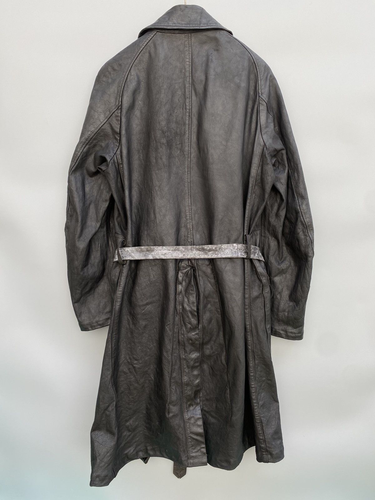 CHRISTIAN PEAU Christian Peau- Waxed Leather Trench Coat Size US M / EU 48-50 / 2 - 8 Thumbnail