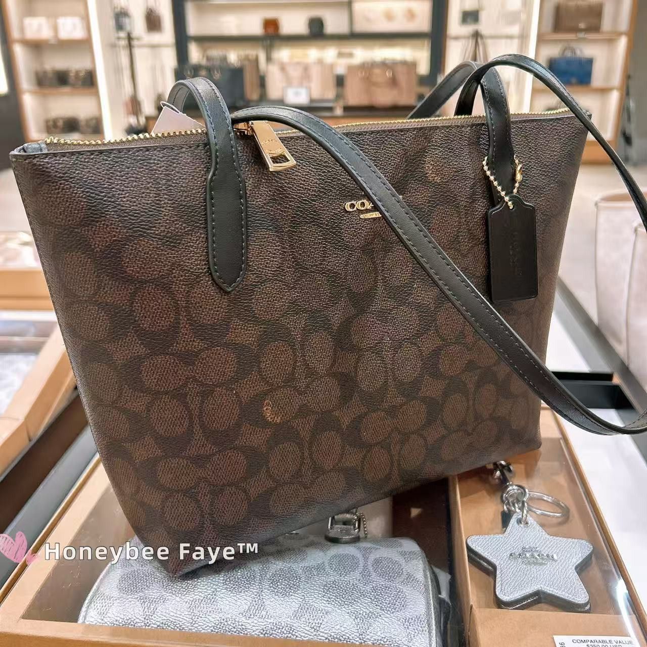 Coach Fiona Zip Tote Bag In Signature Canvas CBT18 Size ONE SIZE - 4 Thumbnail