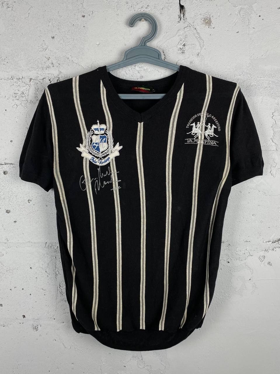 La Martina × Vintage La Martina Polo Ralph Lauren Style T-shirt Knitted Size US L / EU 52-54 / 3 - 1 Thumbnail