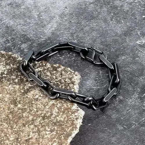 Jewelry Black Chain Link Bracelet Size ONE SIZE - 2 Thumbnail