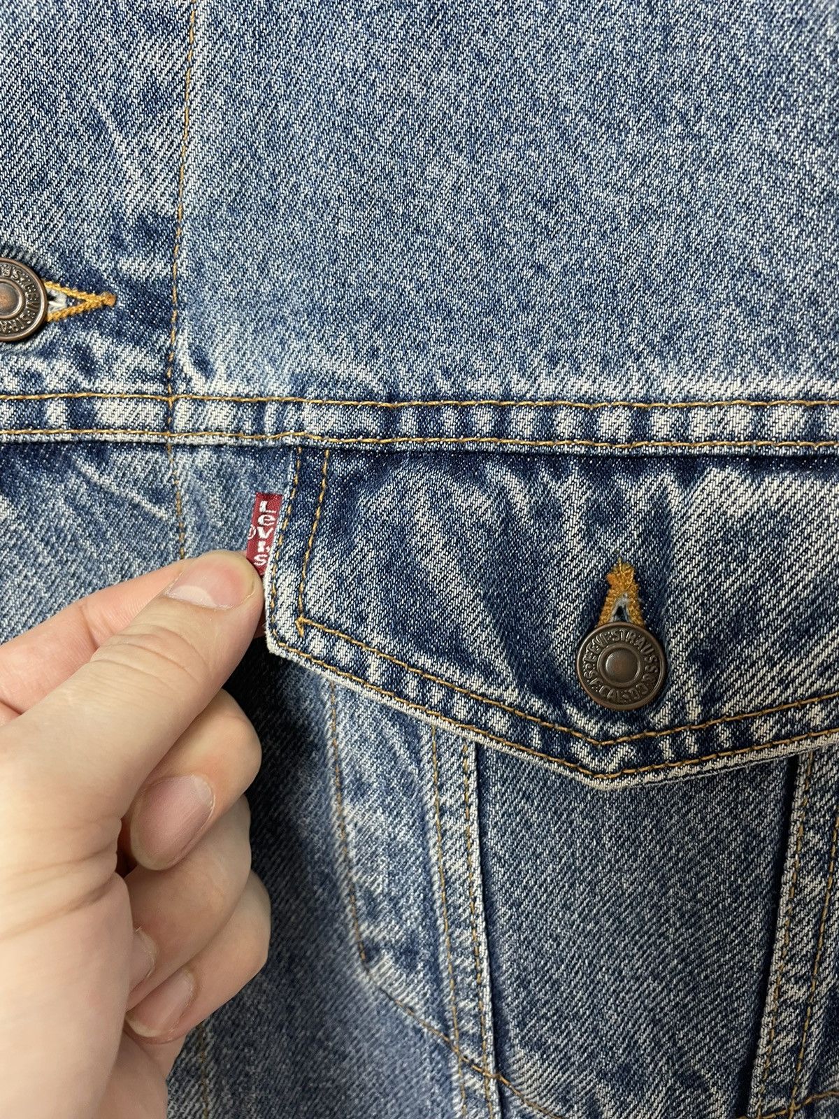 Levi's Vintage Levi’s 90s Denim Jacket Rare Made In USA Size US L / EU 52-54 / 3 - 3 Thumbnail