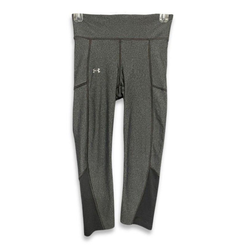 Under Armour Under Armour High Rise Leggings Mesh Panel Heathered Gray 25 Size 25" / US 0 / IT 36 - 1 Thumbnail