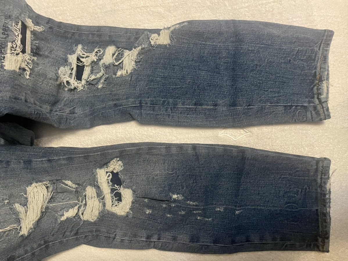 Zara Zara DistressedPunk DenimJeans Graffiti Print SlimFit Size32 Size US 32 / EU 48 - 6 Thumbnail