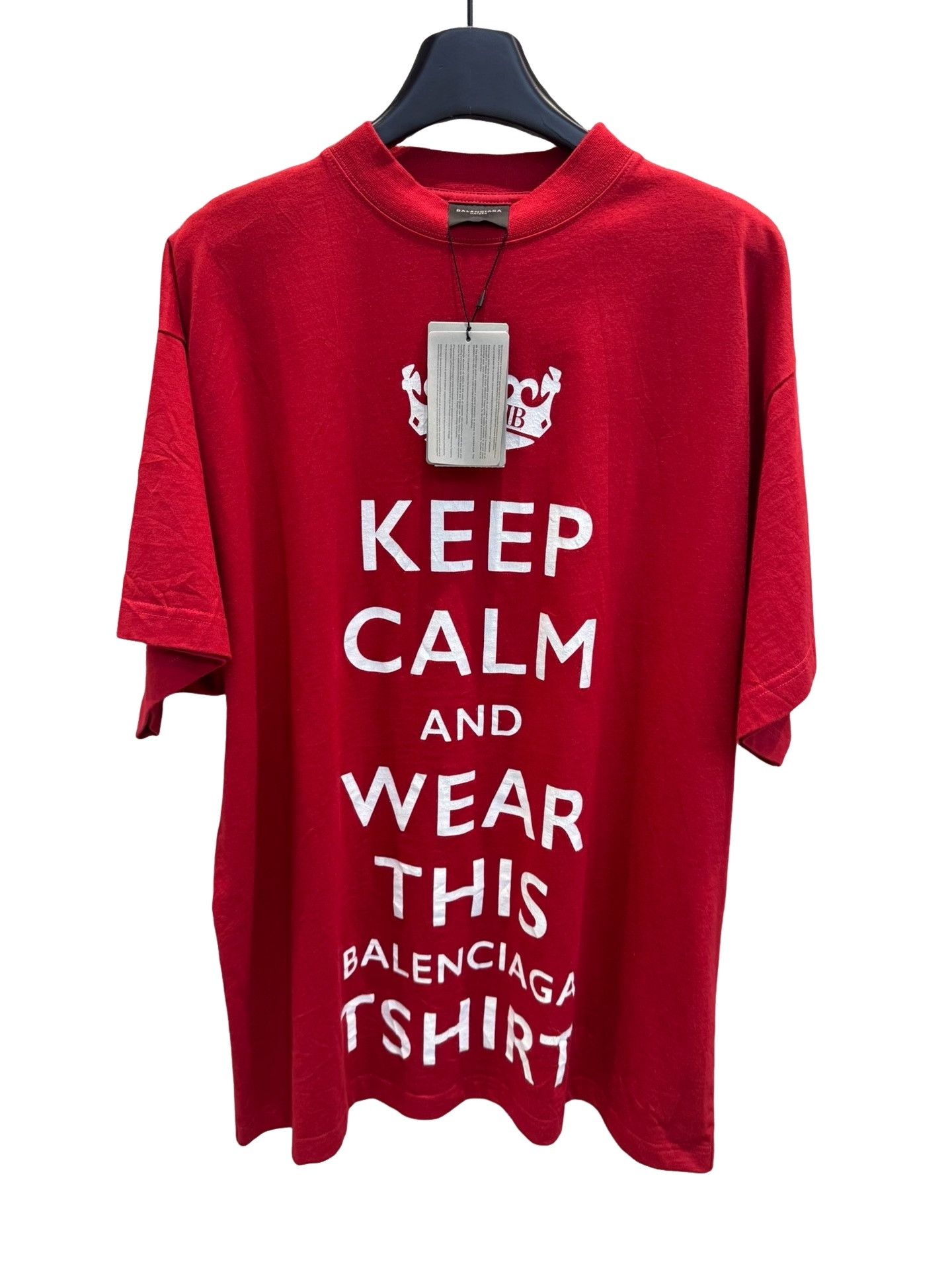 Balenciaga Balenciaga Keep Calm Slogan T-Shirt Size S Size US S / EU 44-46 / 1 - 1 Thumbnail
