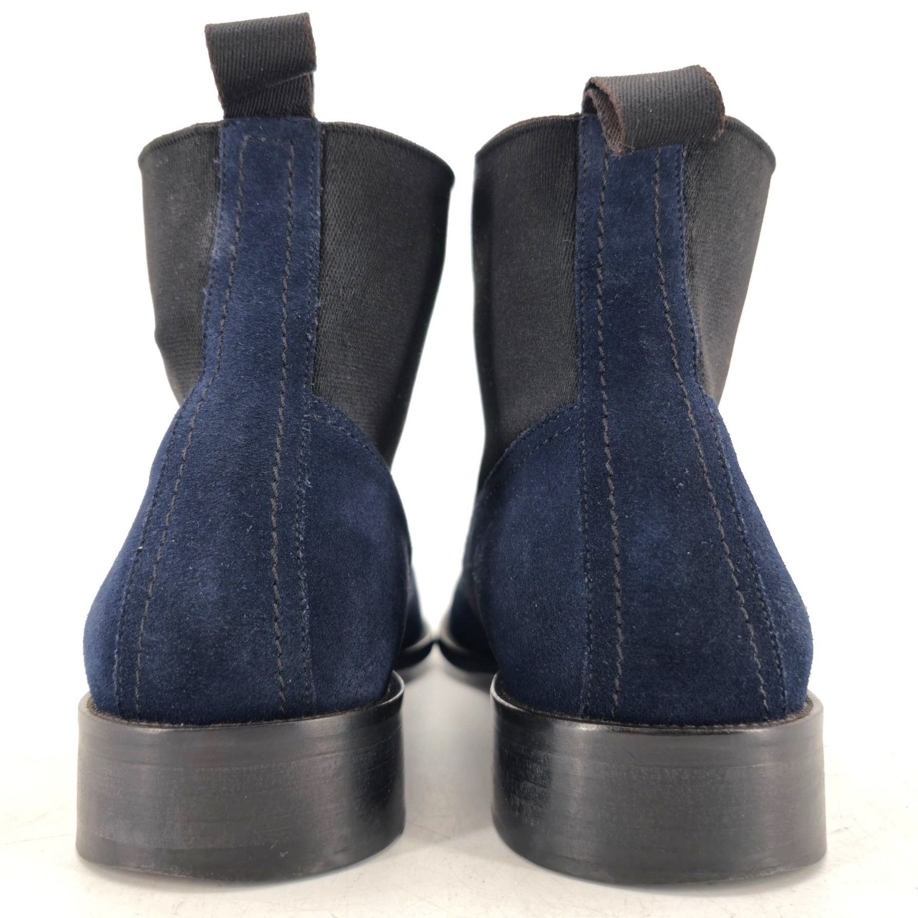 Donald Pliner Donald J. Pliner Italy Navy Blue Suede Chelsea Ankle Boots Size US 7.5 / EU 40-41 - 5 Thumbnail
