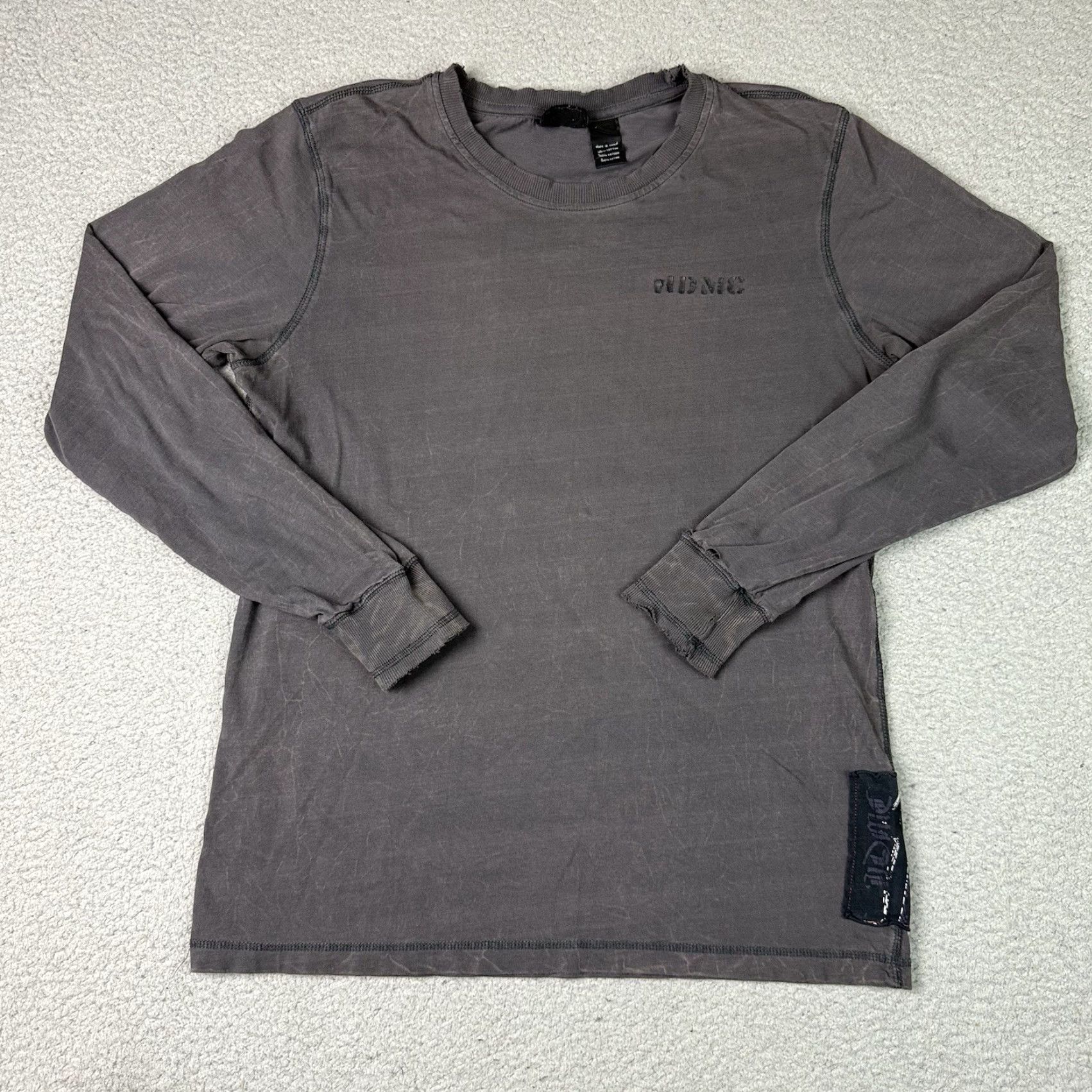 Harley Davidson Harley-Davidson Shirt Mens Large Gray Long Sleeve HDMC Y2K Biker Distressed Tee Size US L / EU 52-54 / 3 - 4 Thumbnail
