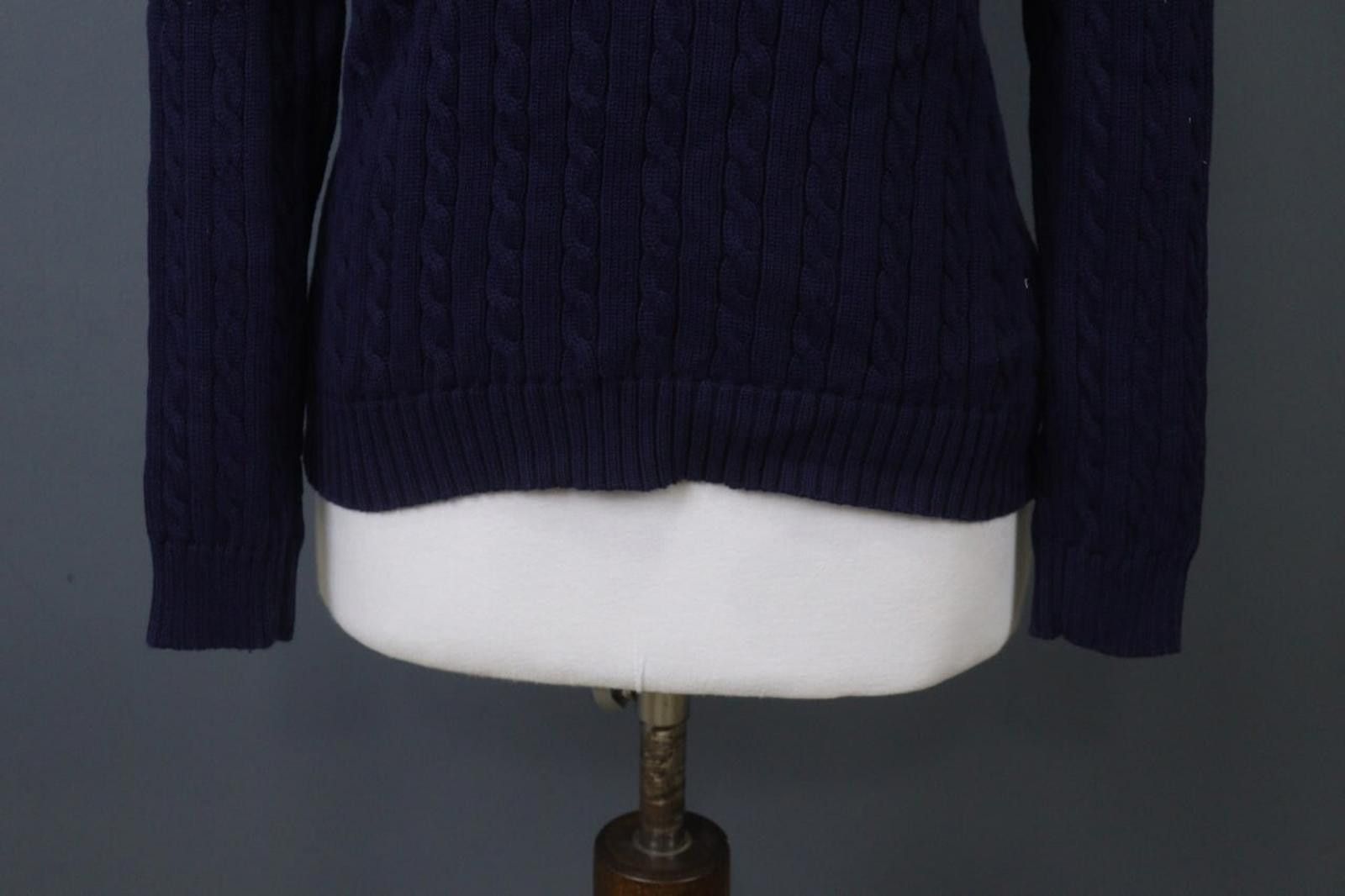 Lauren Ralph Lauren Lauren Ralph Lauren Navy Cotton Knit Pullover Sweater Size S Size S / US 4 / IT 40 - 3 Thumbnail
