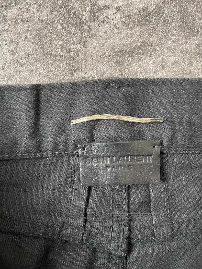 Saint Laurent Paris Saint Laurent Paris Distressed Black Faded Frayed Denim Je Size US 29 - 5 Thumbnail