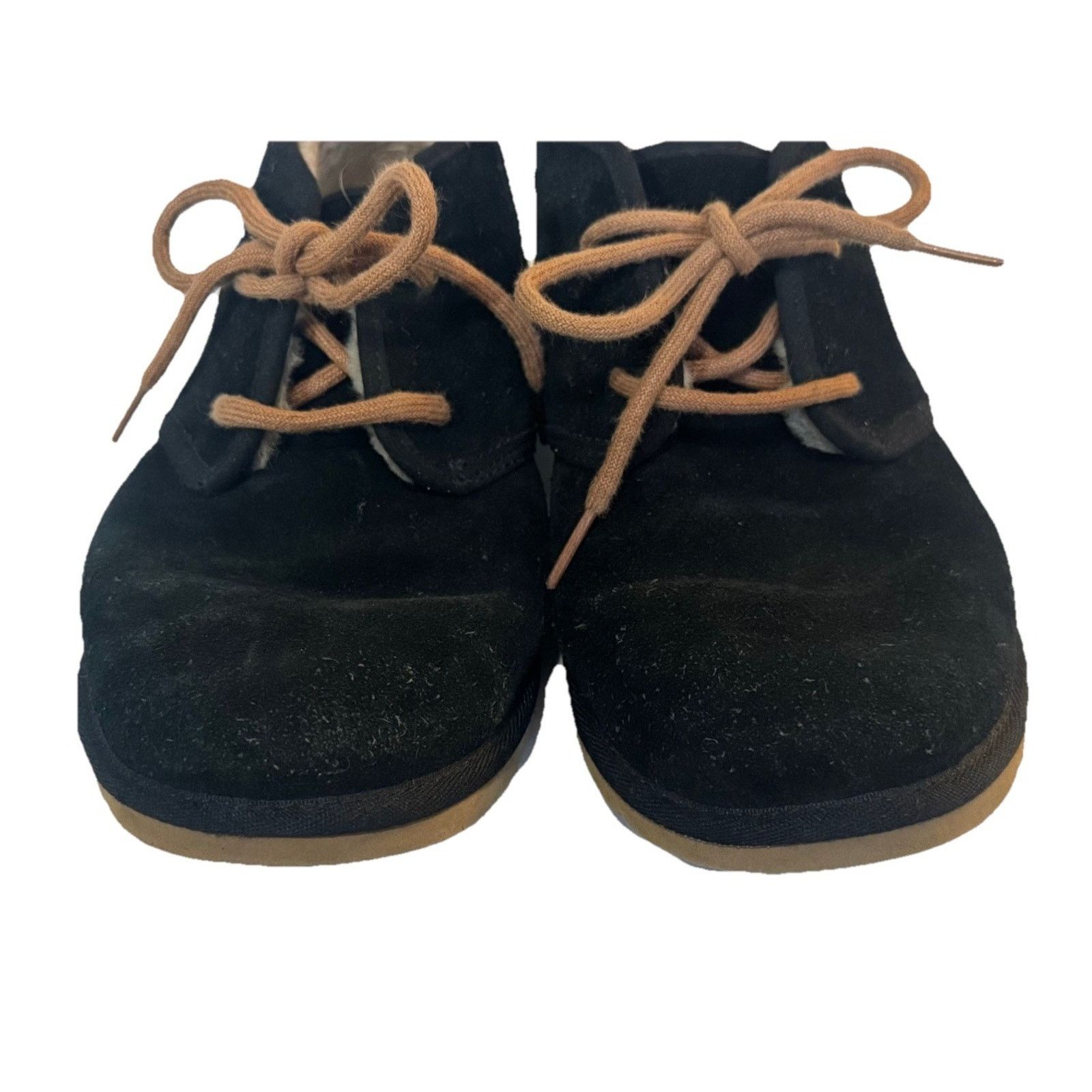 Ugg UGG Maksim Chukka Boots Black Suede Lace-Up Sheepskin Sz 8 Size US 8 / EU 41 - 4 Thumbnail