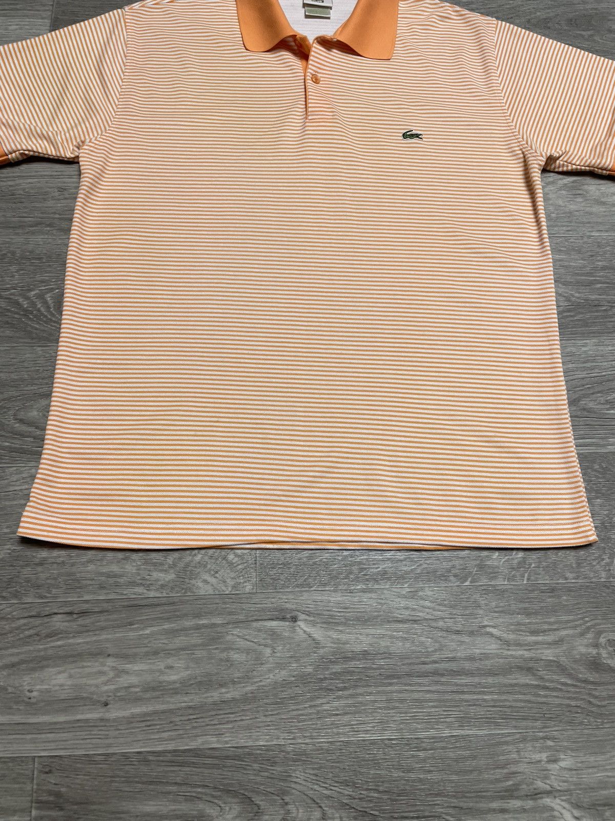 Lacoste Vintage Lacoste Orange Striped Polo Shirt Size US M / EU 48-50 / 2 - 3 Thumbnail