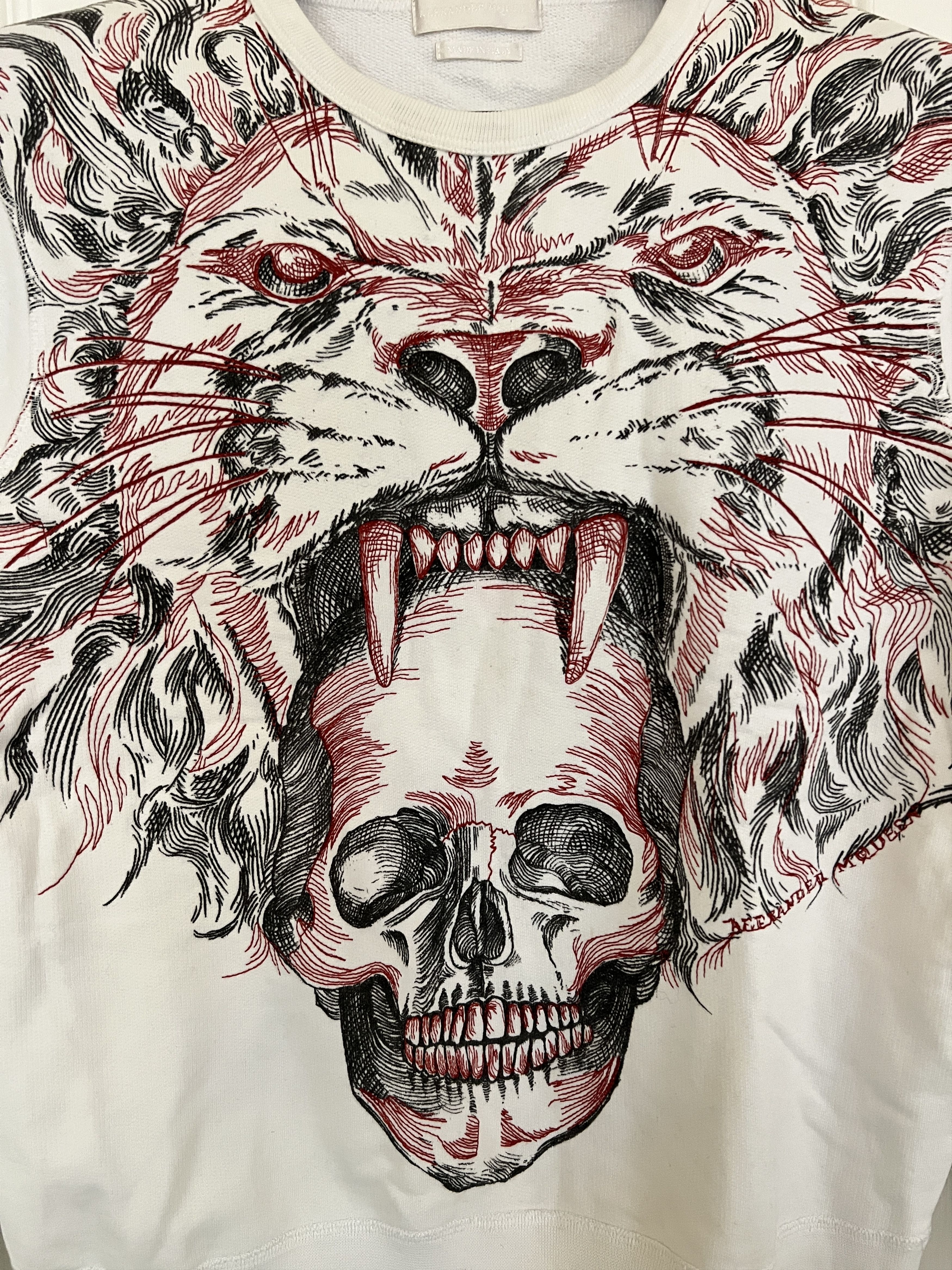 Alexander McQueen Embroidered Skull Sweatshirt Size US S / EU 44-46 / 1 - 2 Thumbnail