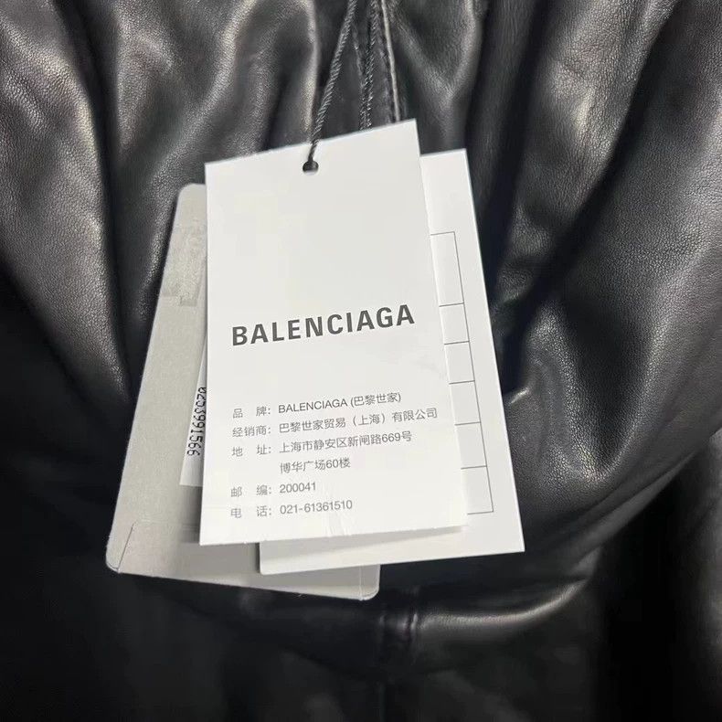 Balenciaga Balenciaga Black Solid Leather Hooded Pullover Long Sleeve Size US S / EU 44-46 / 1 - 4 Thumbnail