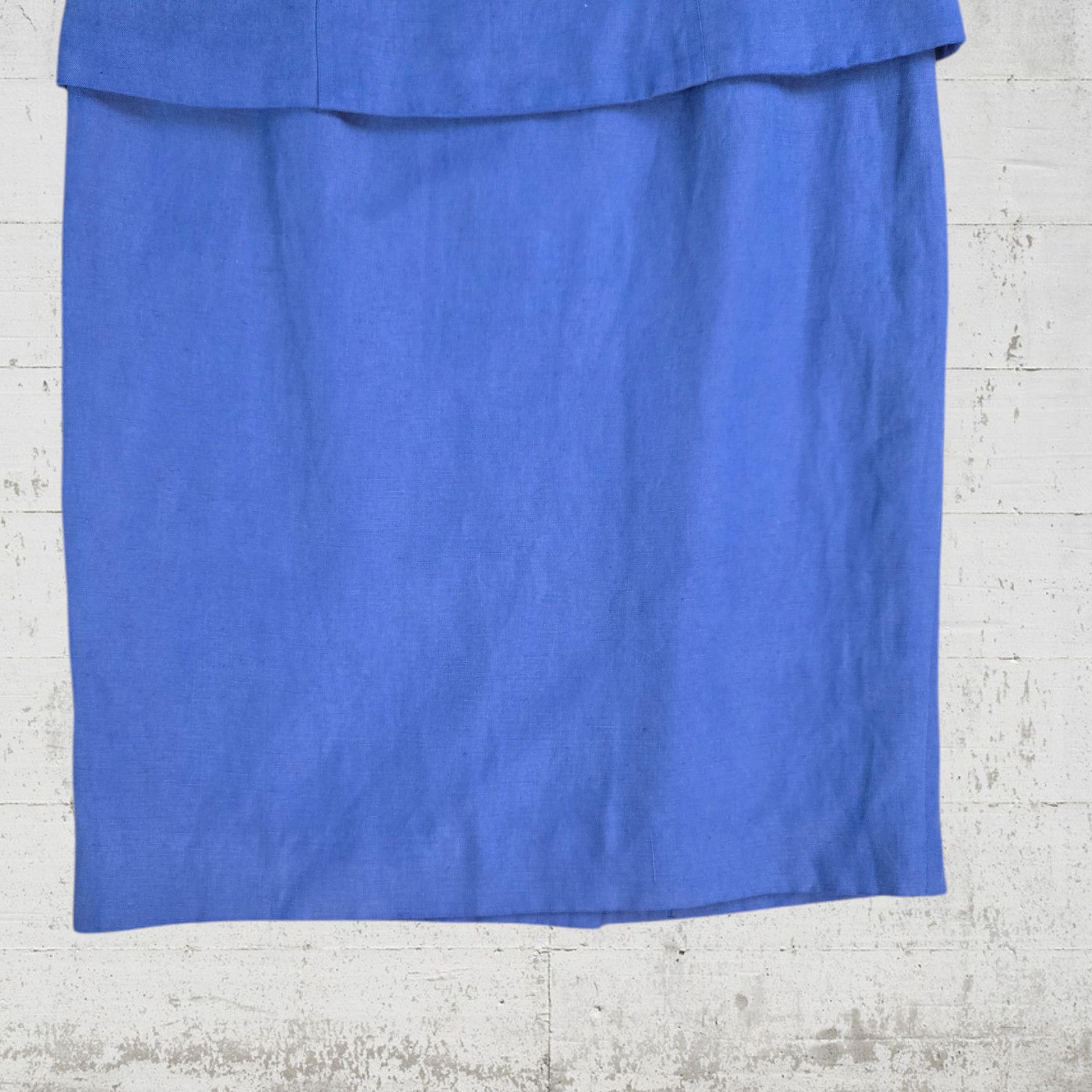 Other Vintage Blue Silk Linen Mini Dress Size 2P Size XS / US 0-2 / IT 36-38 - 4 Thumbnail