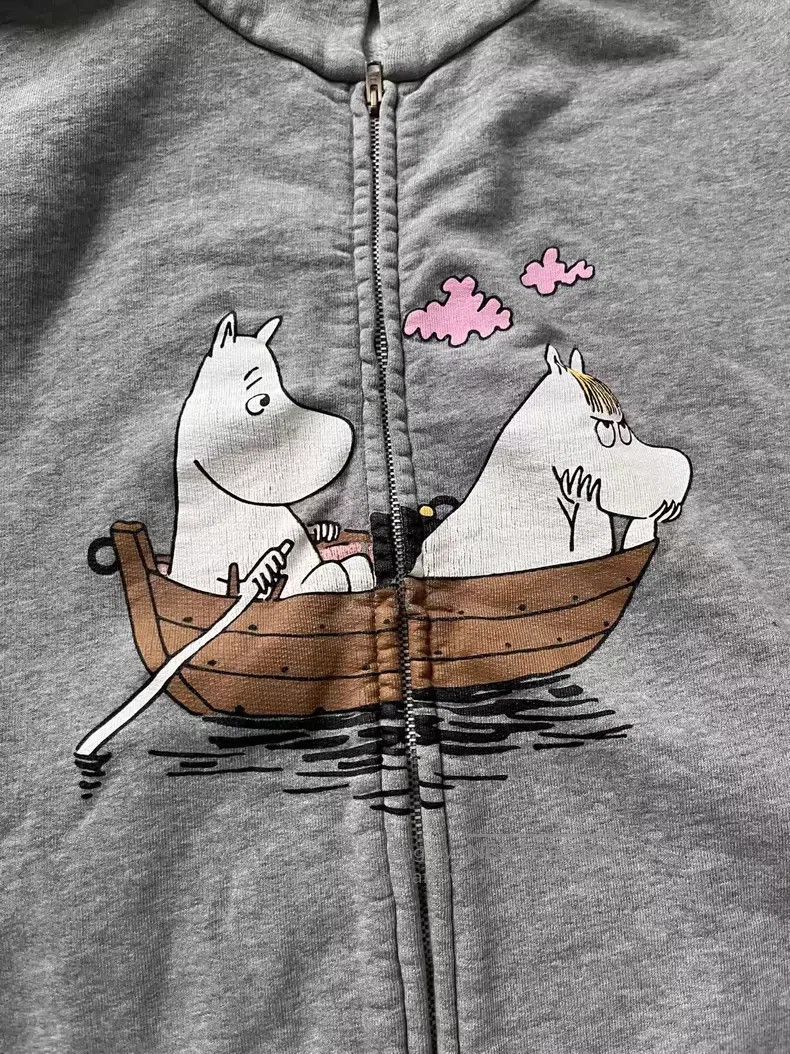 Acne Studios Acne Studios Moomin collaboration print loose zip hoodie Size S / US 4 / IT 40 - 5 Thumbnail