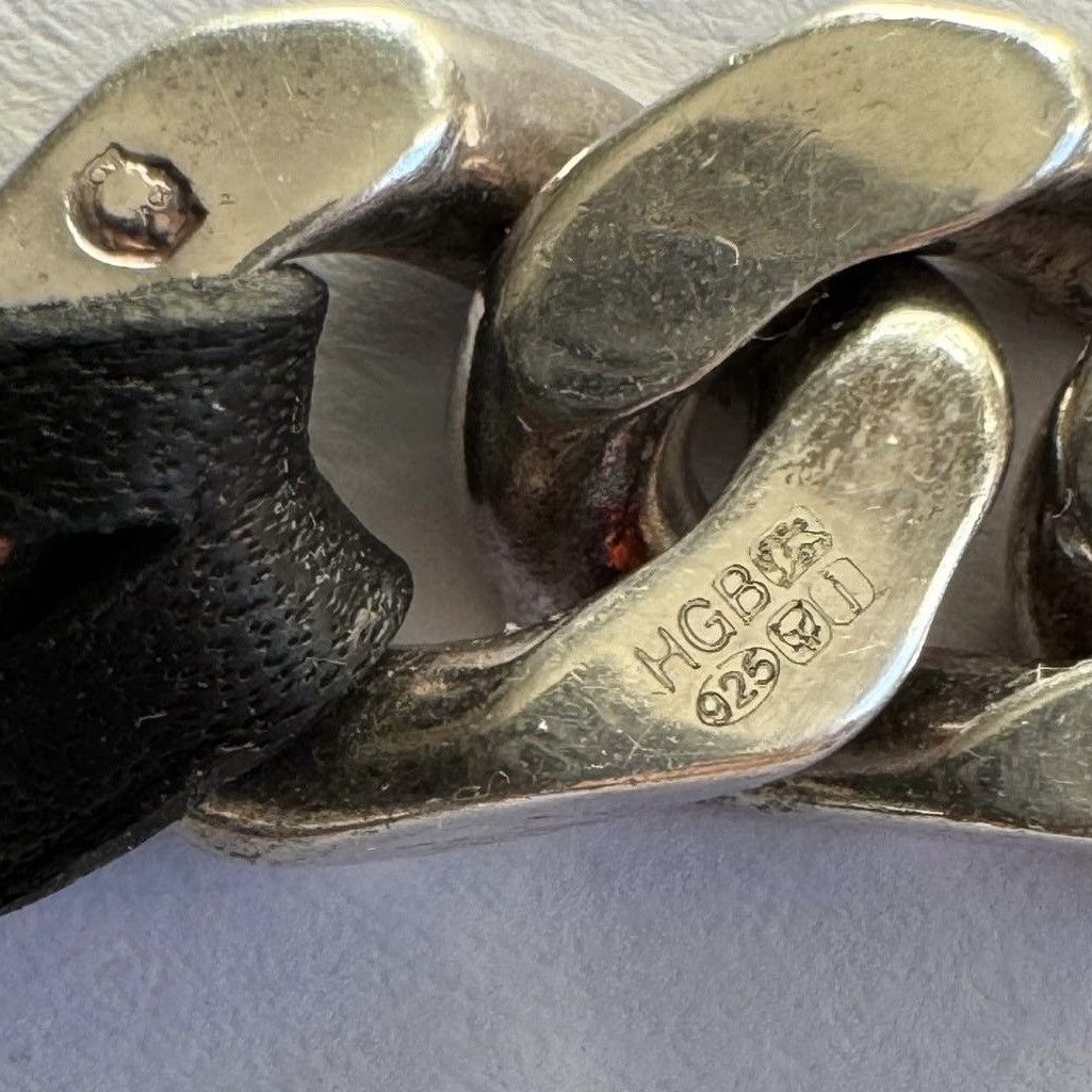 Hermes Hermès Flat Curb Chain & Leather Necklace Rare Archive Piece Size ONE SIZE - 9 Thumbnail