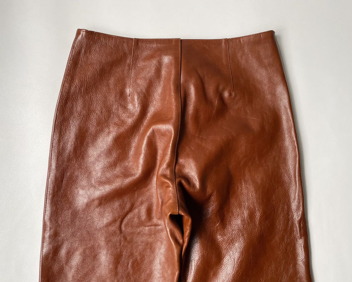 Our Legacy Cognac Leather ‘Biker’ Trousers Size US 30 / EU 46 - 14 Thumbnail
