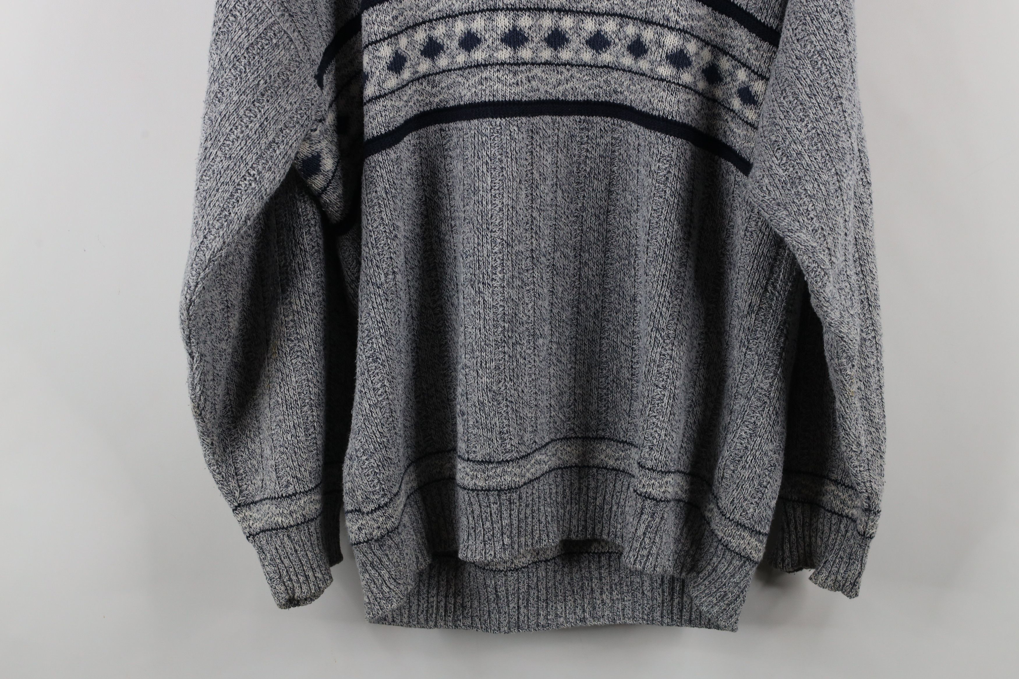 Vintage Vintage 90s Streetwear Fair Isle Ribbed Knit Sweater USA Size US L / EU 52-54 / 3 - 12 Thumbnail
