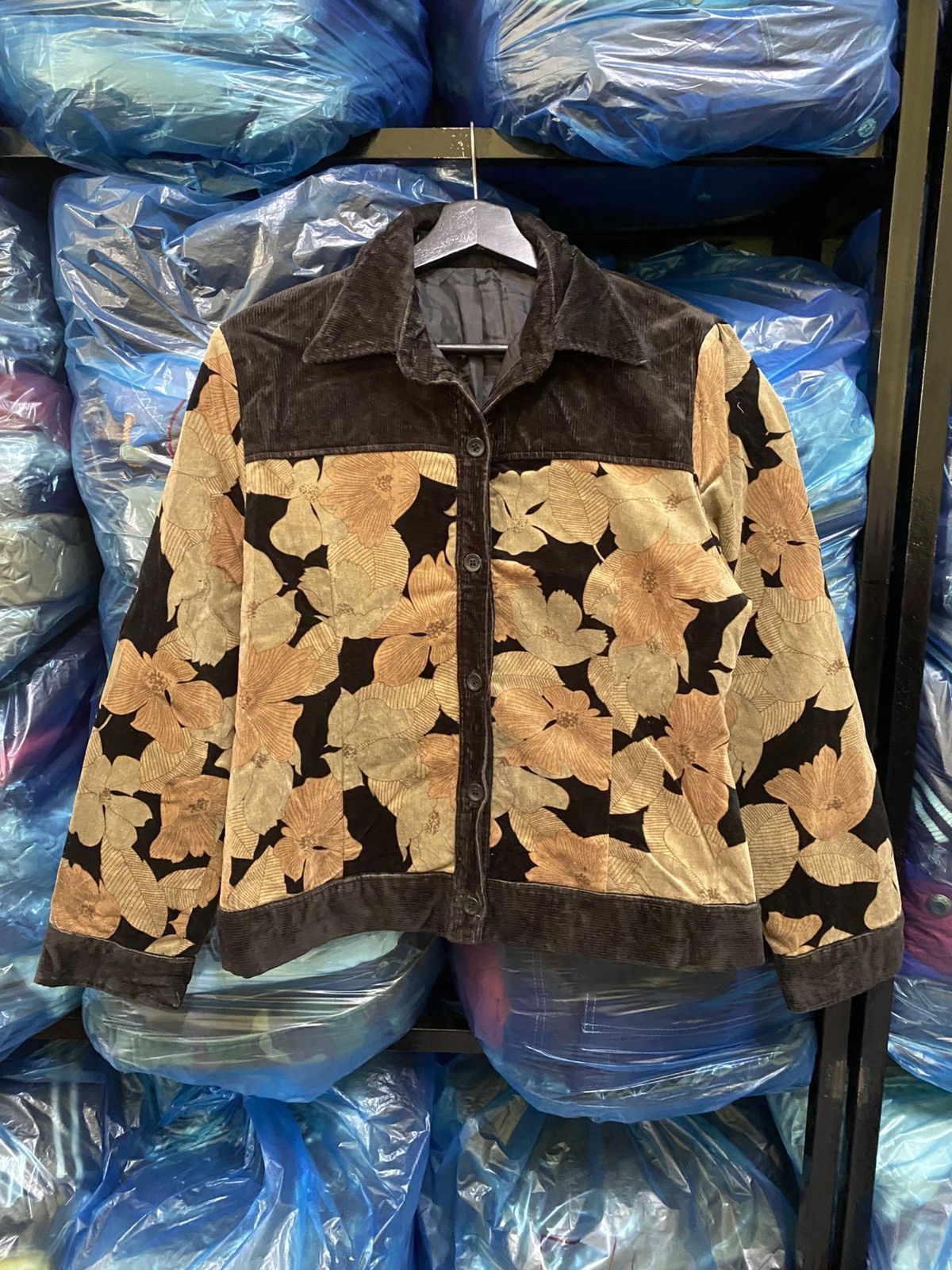Vintage Vintage Algonrier Floral Corduroy Jacket - Japanese Design Size M / US 6-8 / IT 42-44 - 1 Thumbnail