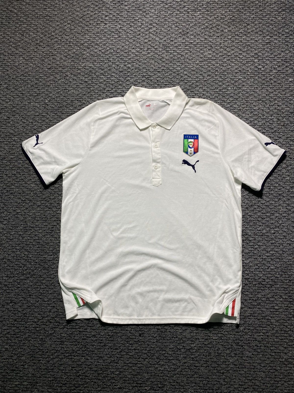 Puma Puma Polo Shirt White tee Size US XL / EU 56 / 4 - 1 Thumbnail
