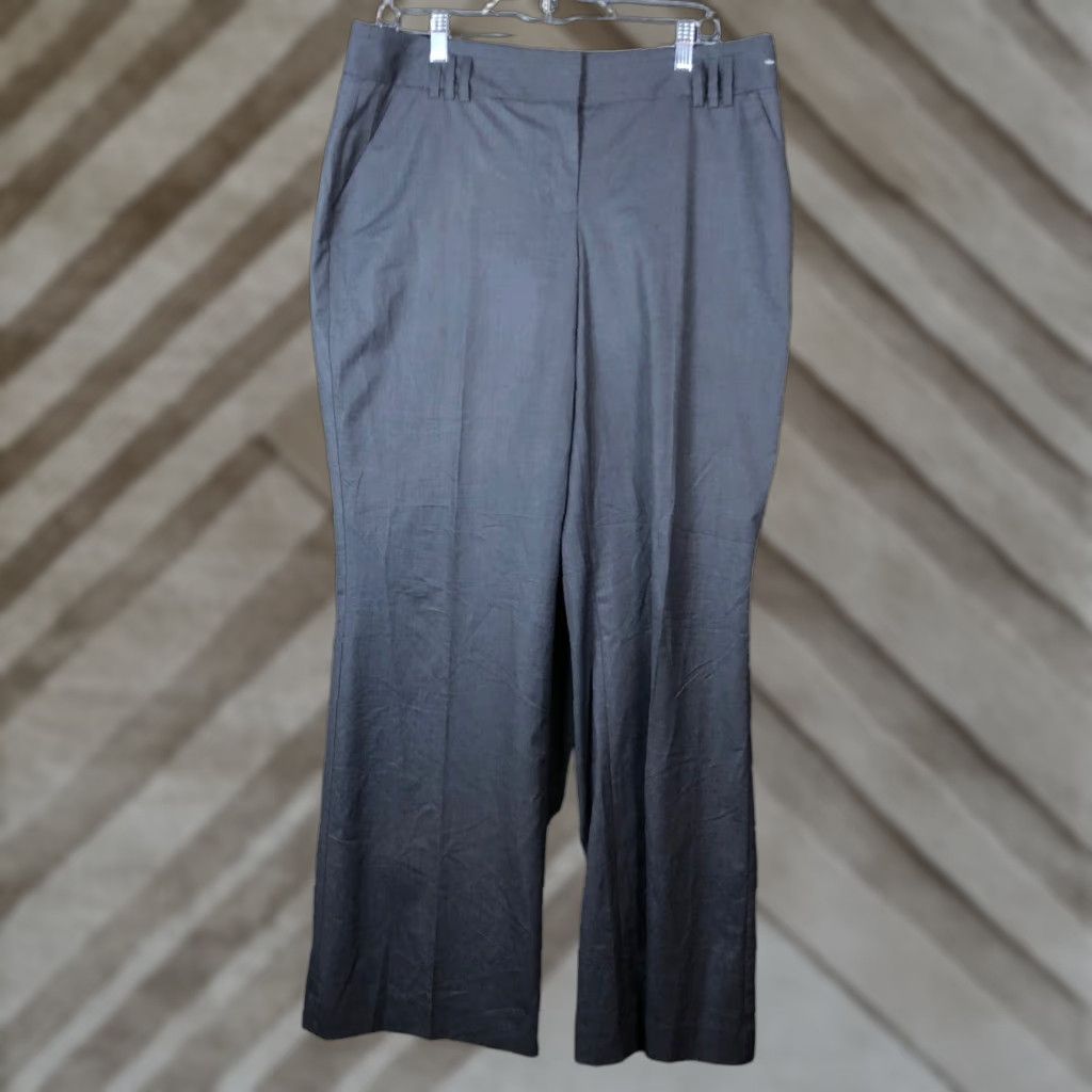 Express Express Pants Womens Dark Gray Mid Rise Straight Workwear Stretch 12 Regular Size 25" / US 0 / IT 36 - 1 Thumbnail