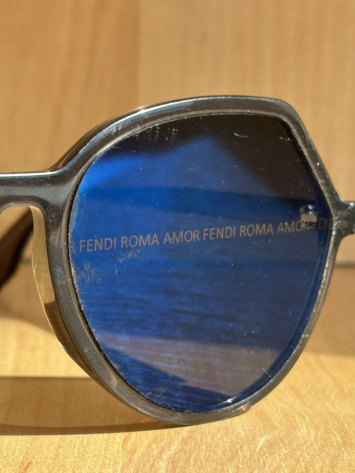 Fendi Fendi Roma Amor Sunglasses Blue Designer Sunglasses Size ONE SIZE - 11 Thumbnail